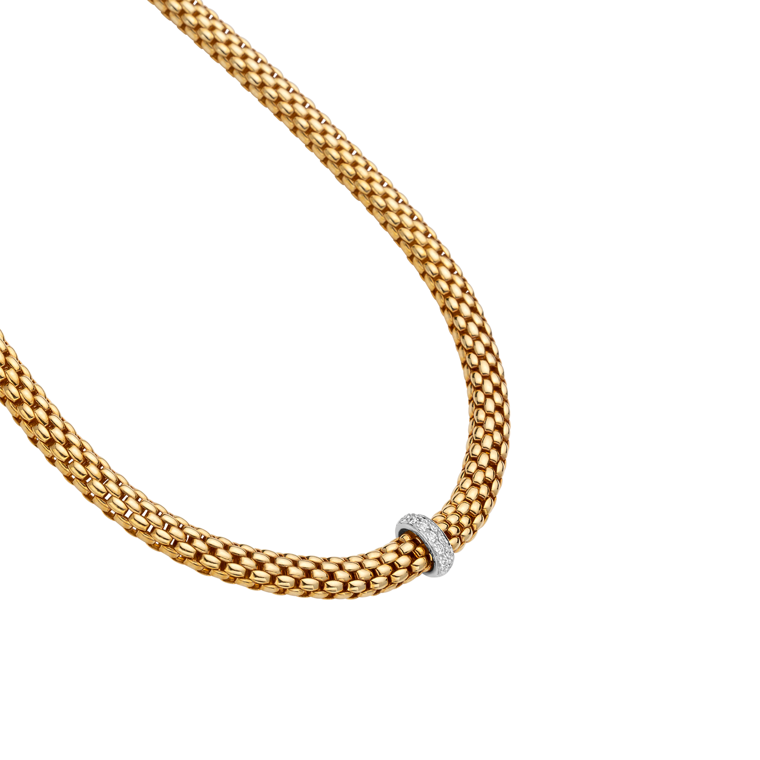Video Thumbnail: Fope Yellow Gold Vendome Flexit Necklace 0 8897 - Fope 18k Yellow Gold 43cm Vendome Flexit Necklace 0.10ctw