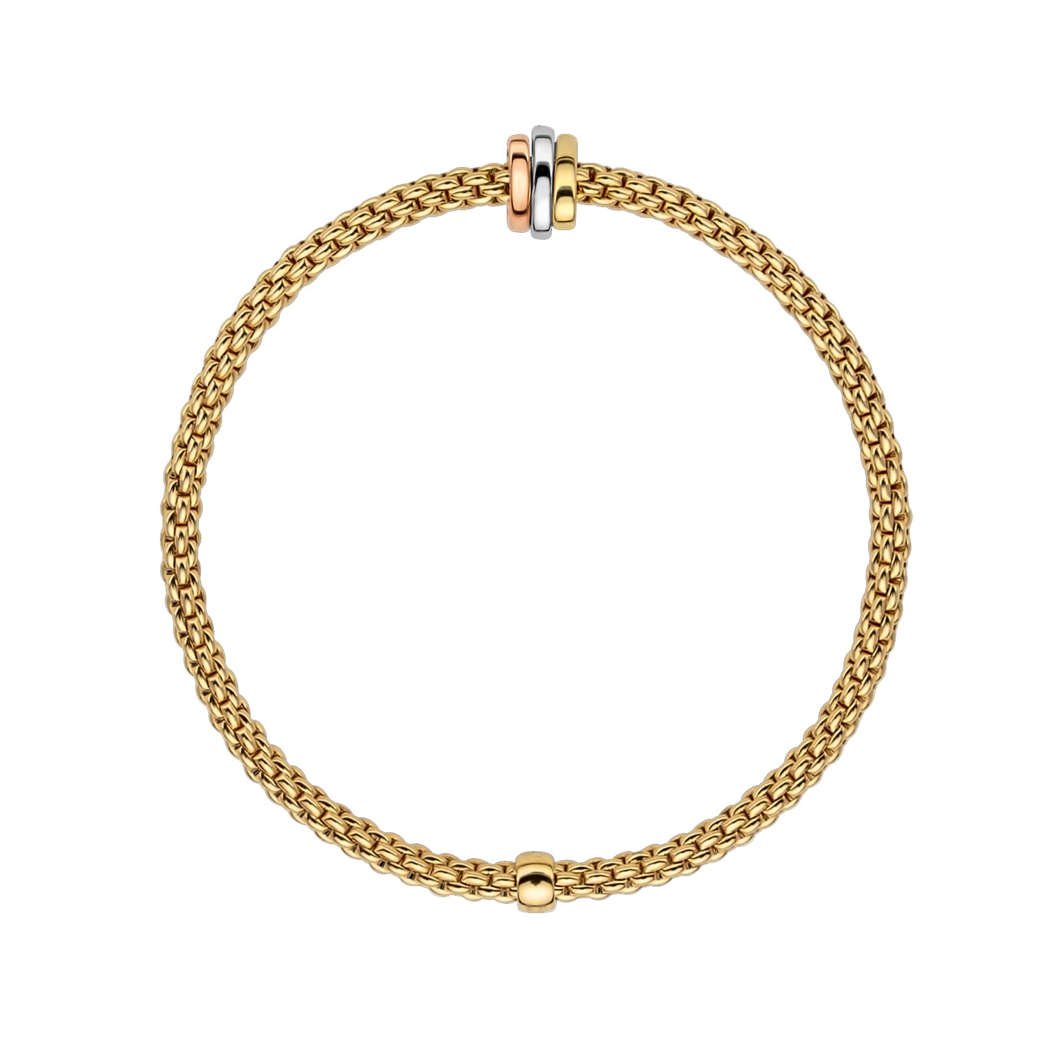 Video Thumbnail: Fope Yellow Gold Flexit Bracelet Tri Gold Rondels 4360 - Fope 18k Yellow Gold Flexit Bracelet Tri Gold Rondels