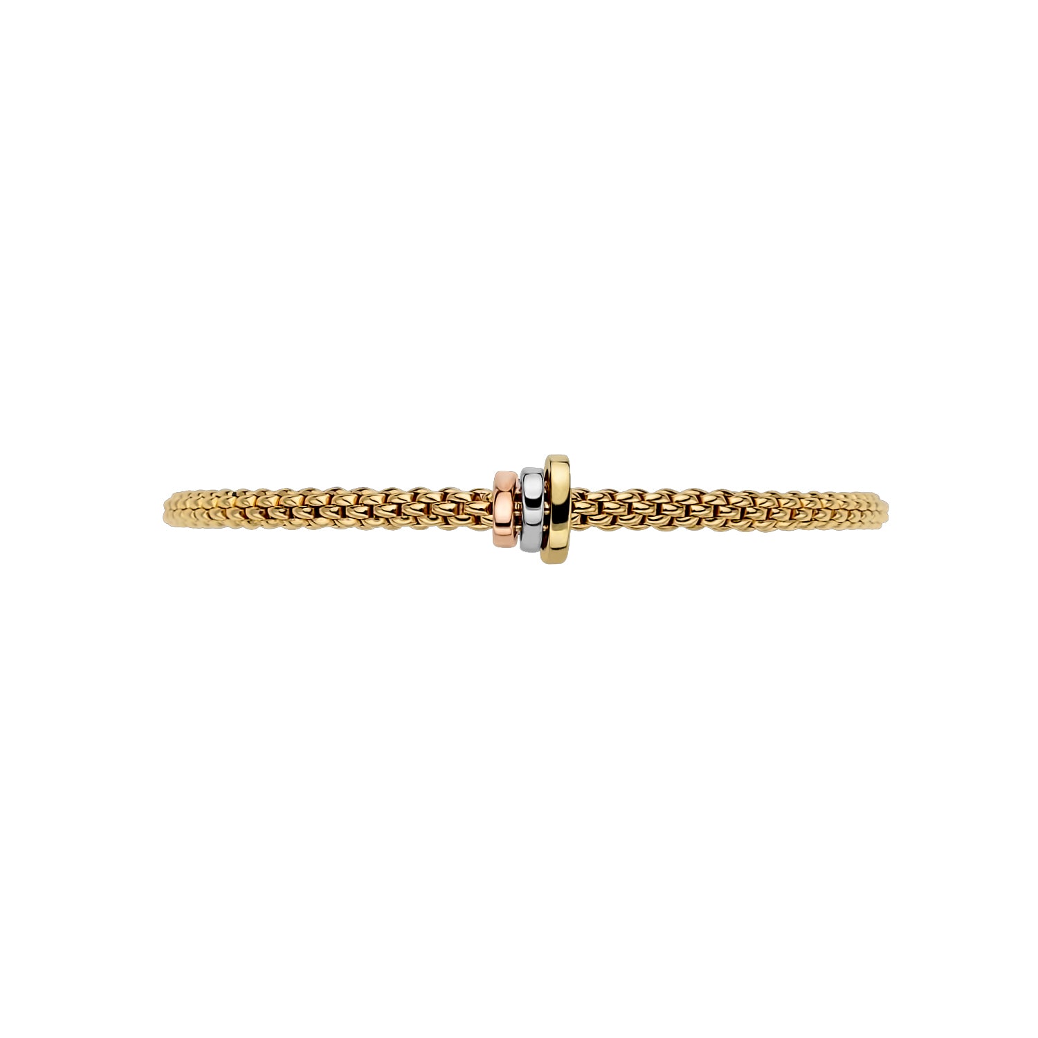 Video Thumbnail: Fope Yellow Gold Flexit Bracelet Tri Gold Rondels - Fope 18k Yellow Gold Flexit Bracelet Tri Gold Rondels