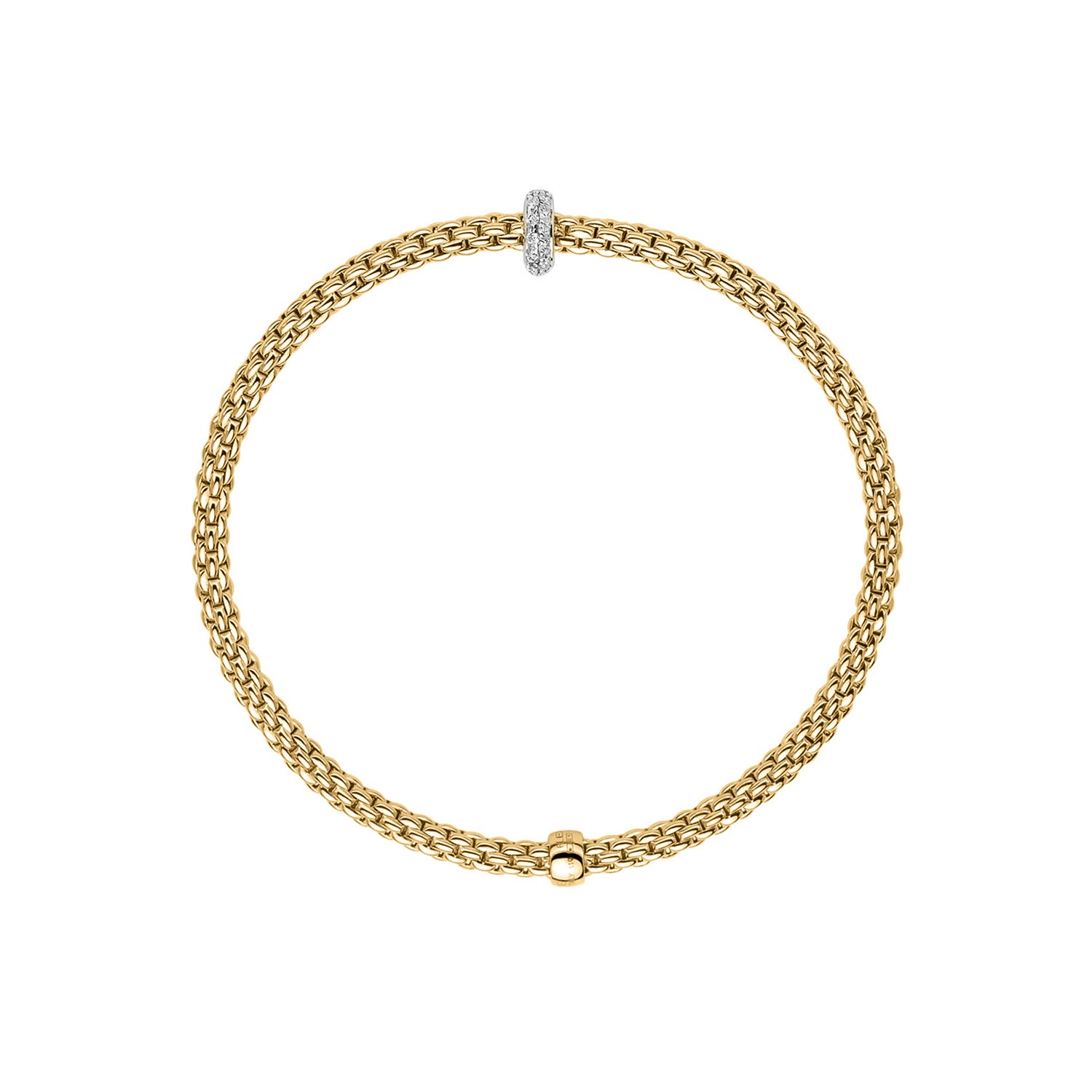 Video Thumbnail: Fope Yellow Gold Prima Flex It Bracelet 0 4145 - Fope 18k Yellow Gold Prima Flex'it Bracelet 0.18ctw