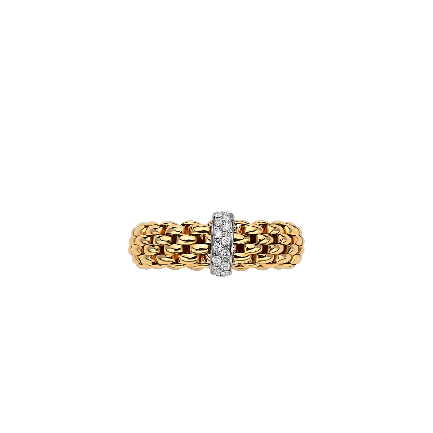 Fope 18K Yellow Gold Vendome Ring 0.10ctw