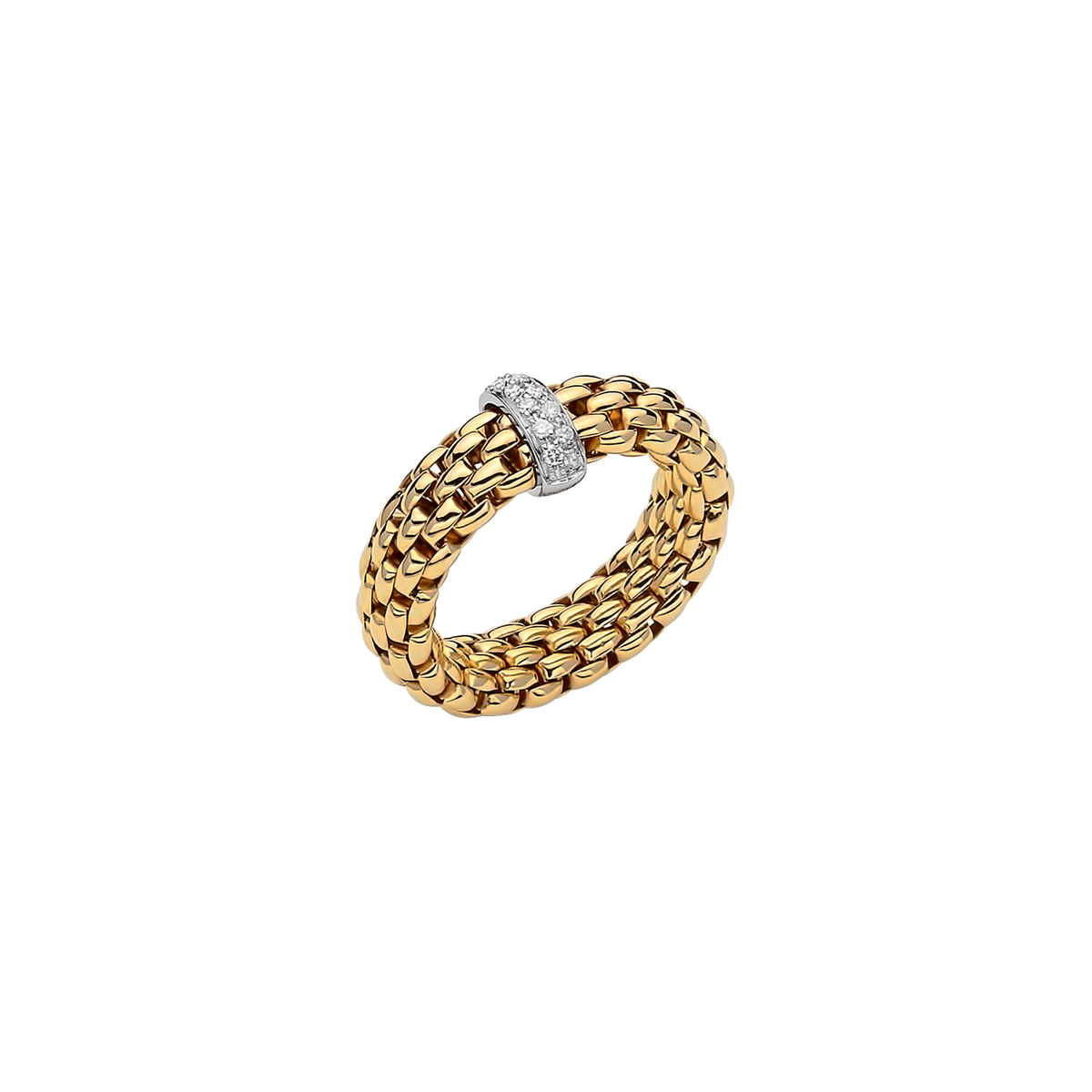 Video Thumbnail: Fope Yellow Gold Vendome Ring 0 - Fope 18k Yellow Gold Vendome Ring 0.10ctw