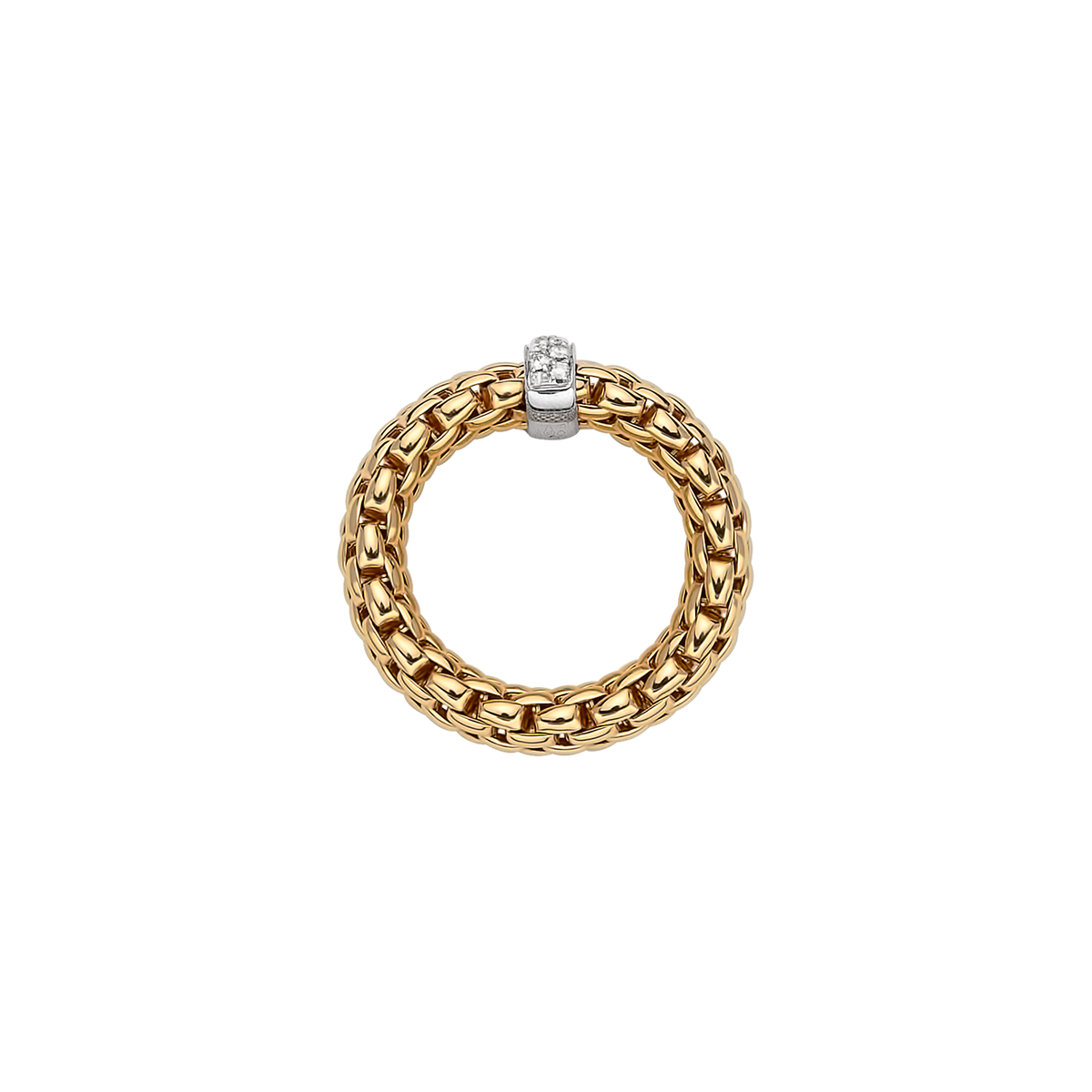 Video Thumbnail: Fope Yellow Gold Vendome Ring 0 - Fope 18k Yellow Gold Vendome Ring 0.10ctw