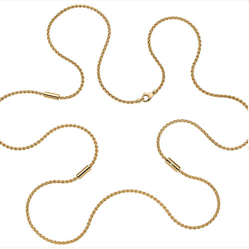 Fope 18K Yellow Gold 90cm Aria Flex'It Necklace 0.02ctw