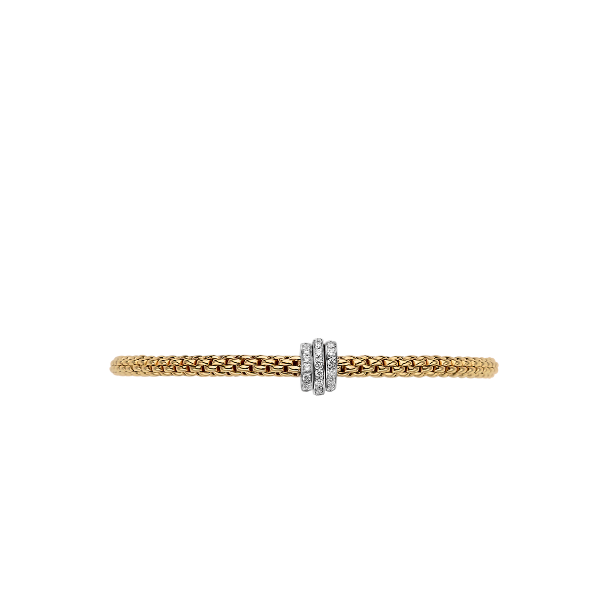 Video Thumbnail: Fope Prima Yellow Gold Flex It Bracelet 0 - Fope Prima 18k Yellow Gold Flex'it Bracelet 0.31ctw