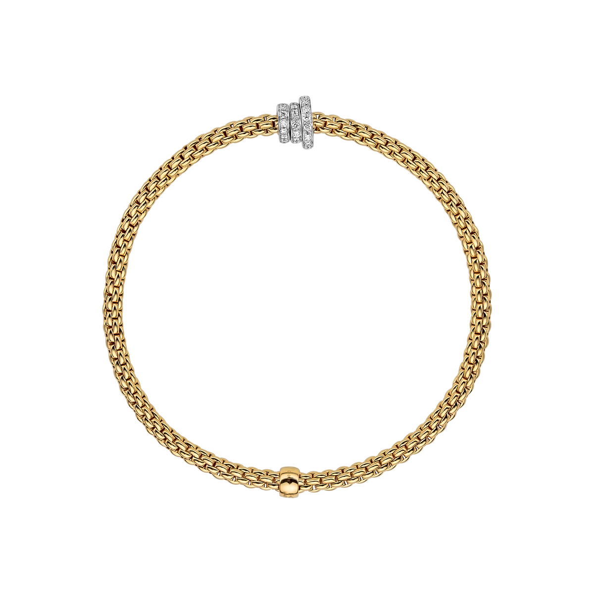 Video Thumbnail: Fope Prima Yellow Gold Flex It Bracelet 0 - Fope Prima 18k Yellow Gold Flex'it Bracelet 0.31ctw