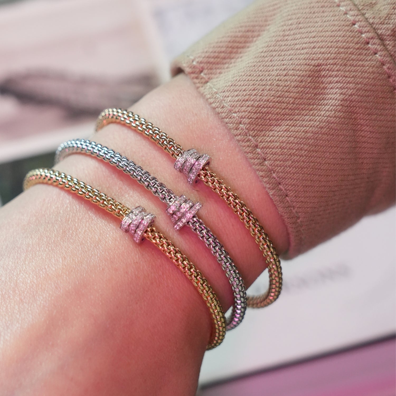 Prima 18K Rose Gold Flex'it Bracelet Small