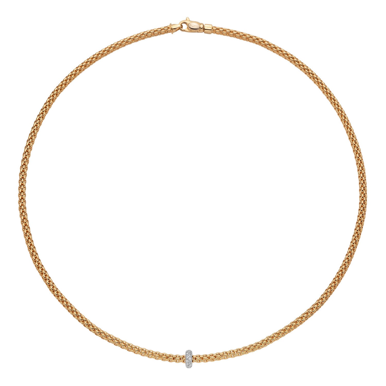 Prima 18K Yellow Gold Necklace with Diamonds