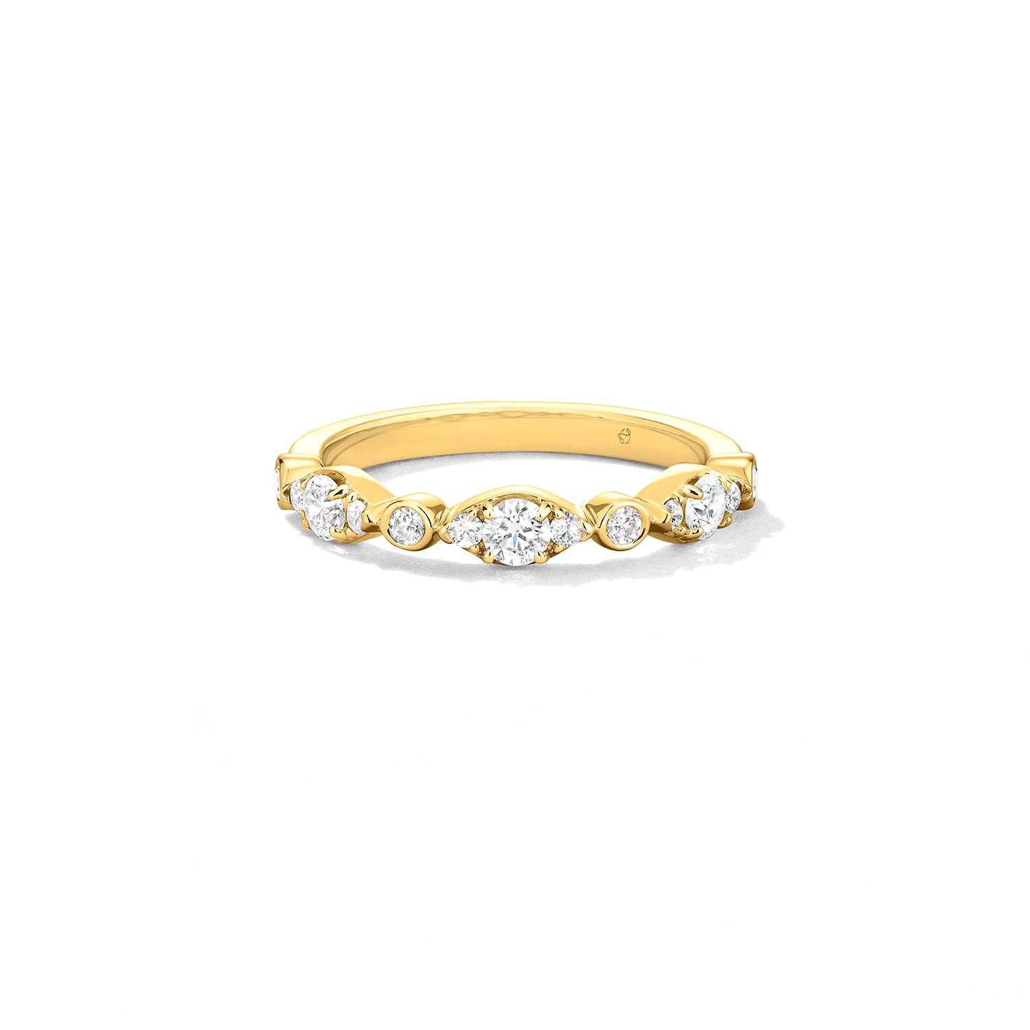18K Yellow Gold Bezel Regal Band