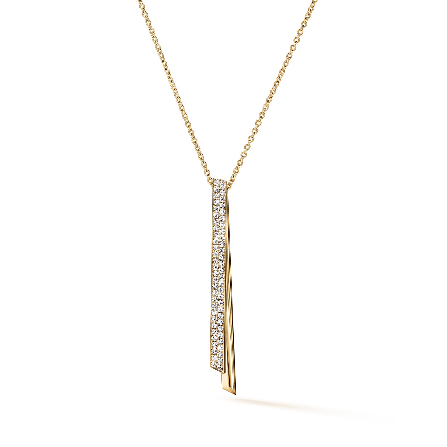 INSIDE/OUT 18K Yellow Gold Diamond Flip Drop Pendant Necklace
