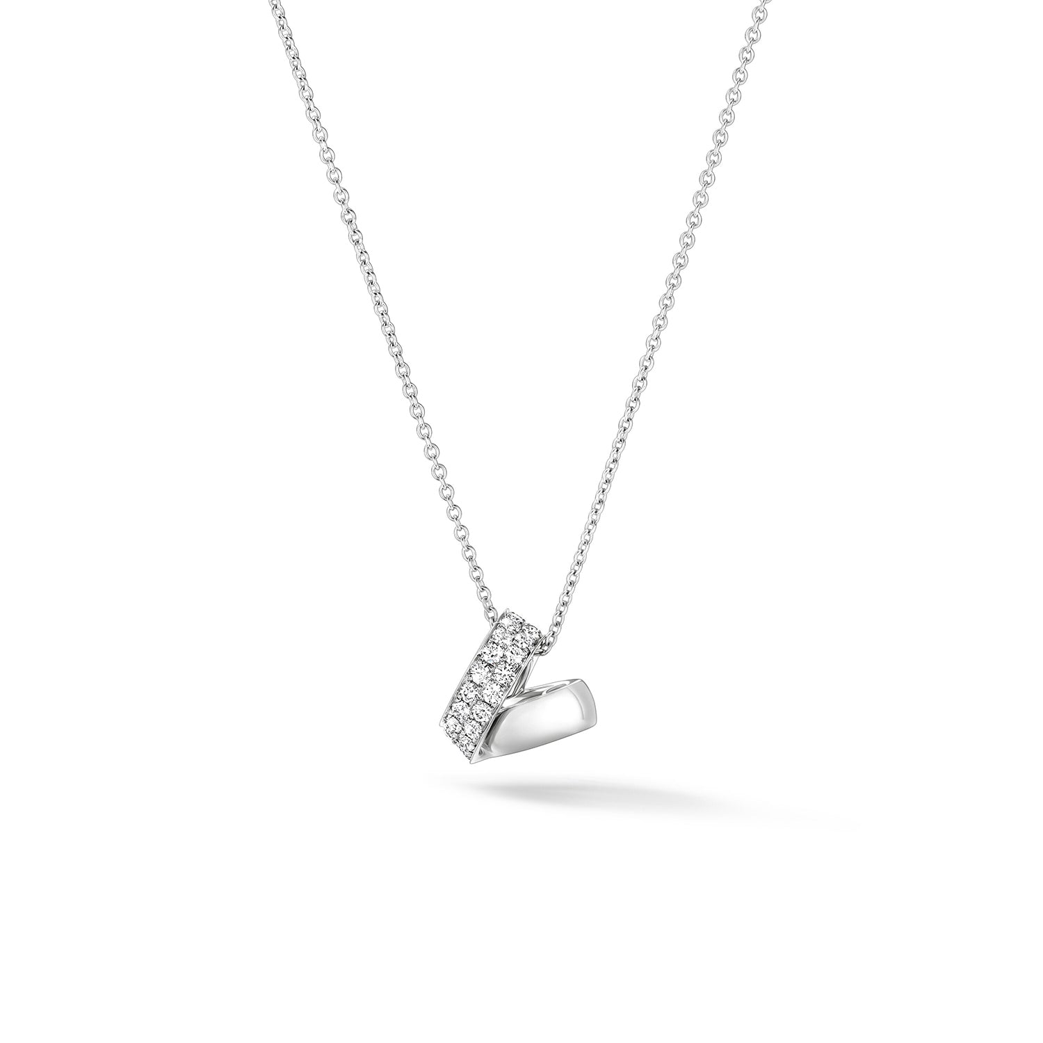 INSIDE/OUT Multi-Wear Rondel Diamond Pendant Necklace
