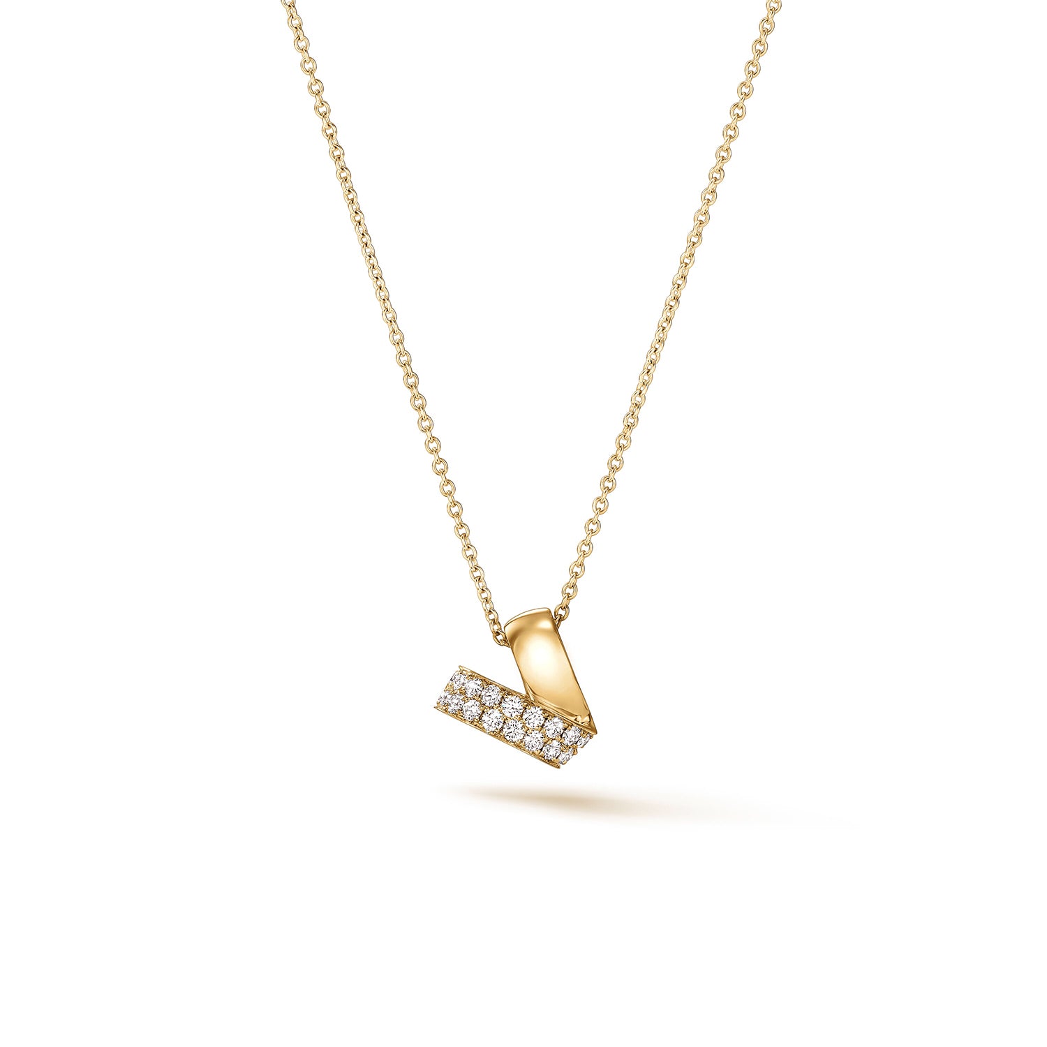INSIDE/OUT 18K Yellow Gold Multi-Wear Rondel Diamond Pendant Necklace