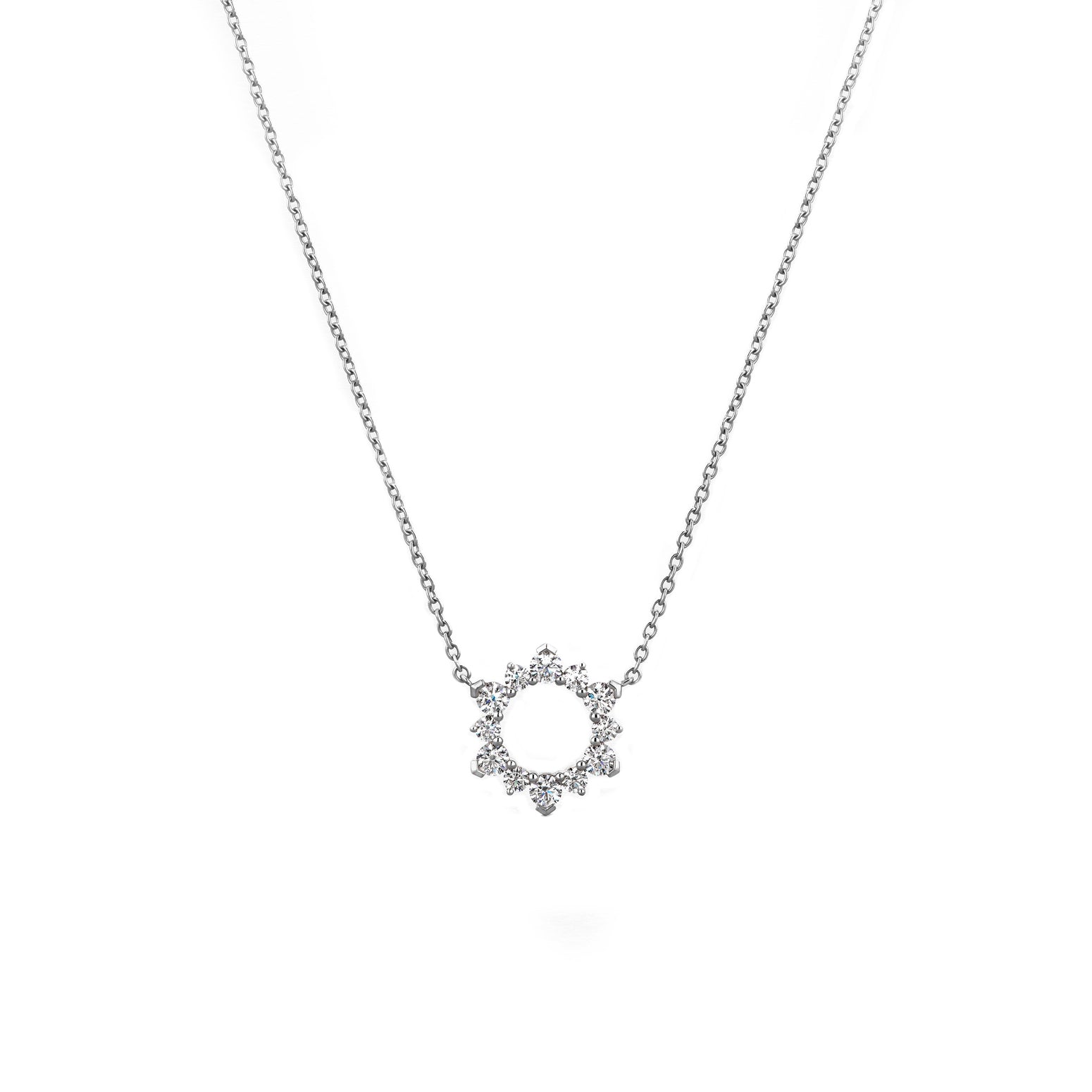 Hearts On Fire 18k White Aerial Eclipse Pendant 0.55ctw