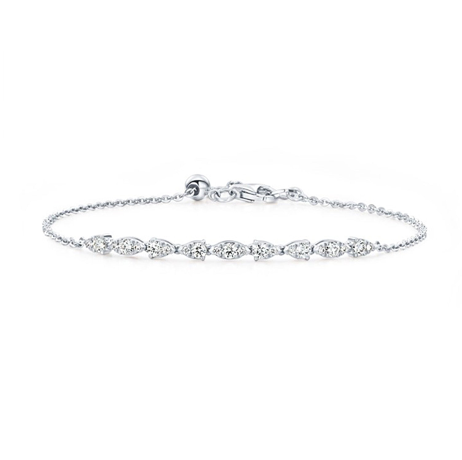 Hearts On Fire 18k White Gold Aerial Dewdrop Bracelet  0.42ctw