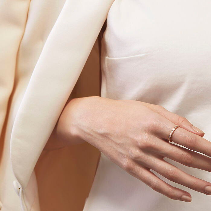 18K White Gold Lorelei Floral Diamond Band