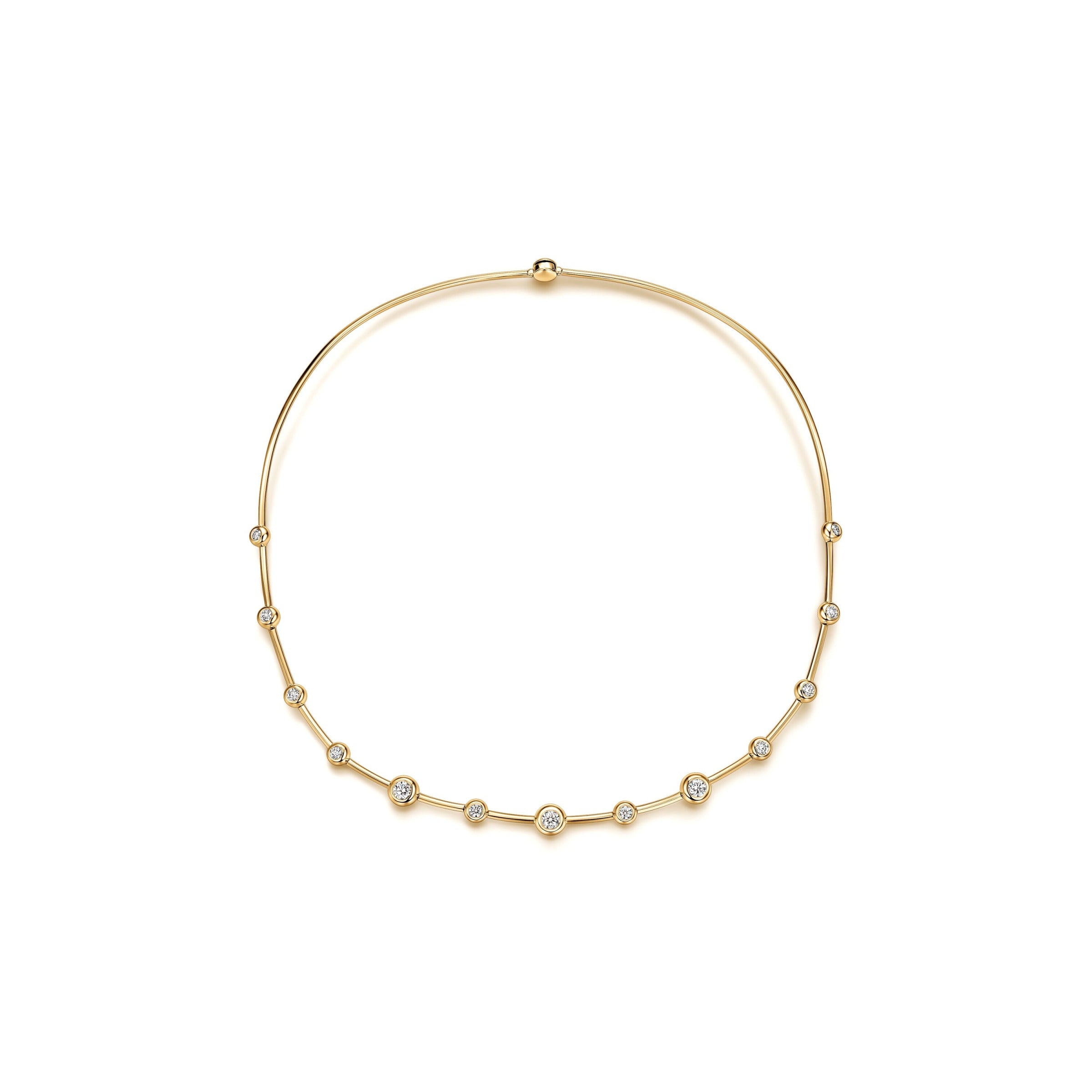 Hearts on Fire 18K Yellow Gold 15.5" Dream Floating Choker Necklace 1.40ctw
