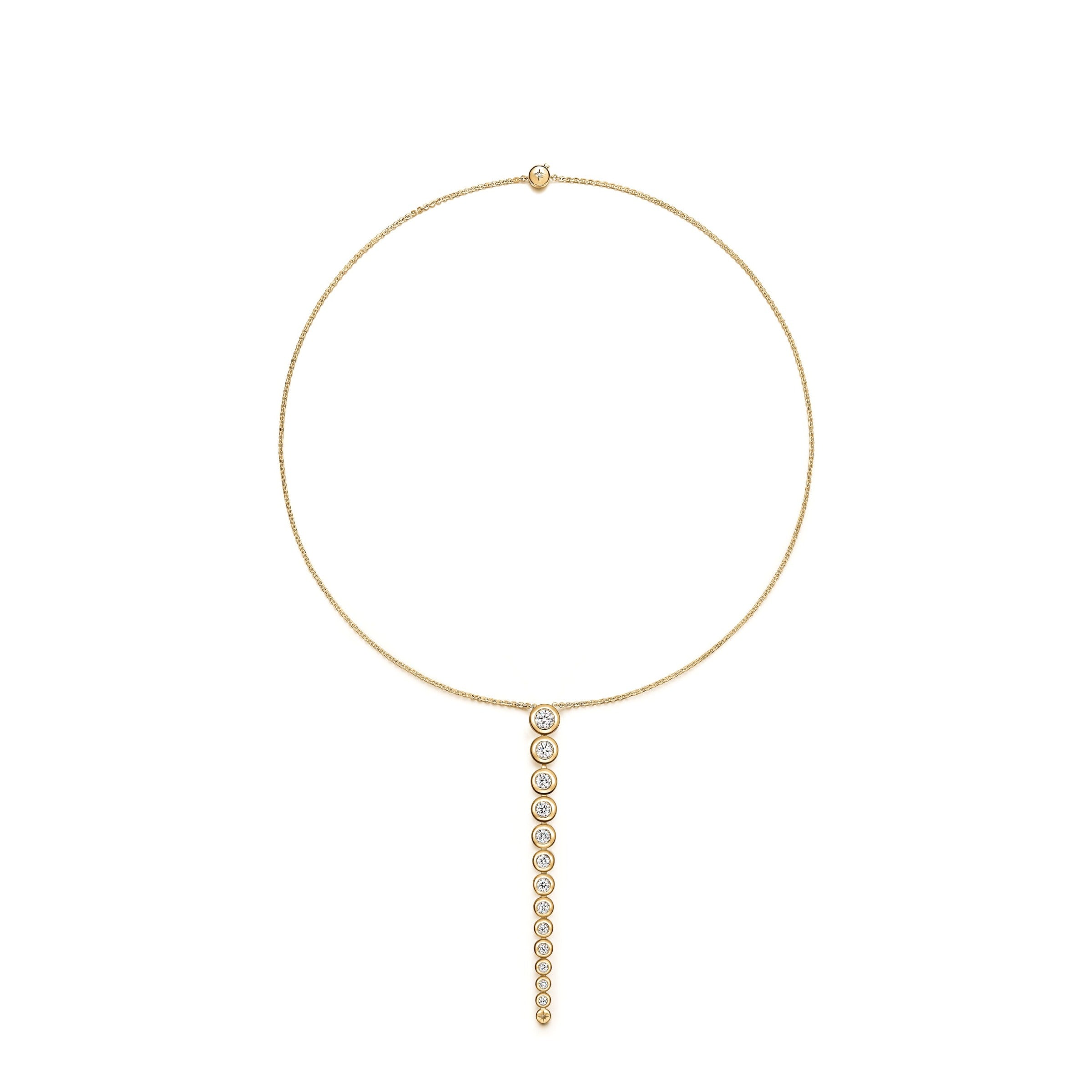 Hearts on Fire 18K Yellow Gold 23.5" Dream Circle Convertible Pendant Necklace 1.65ctw