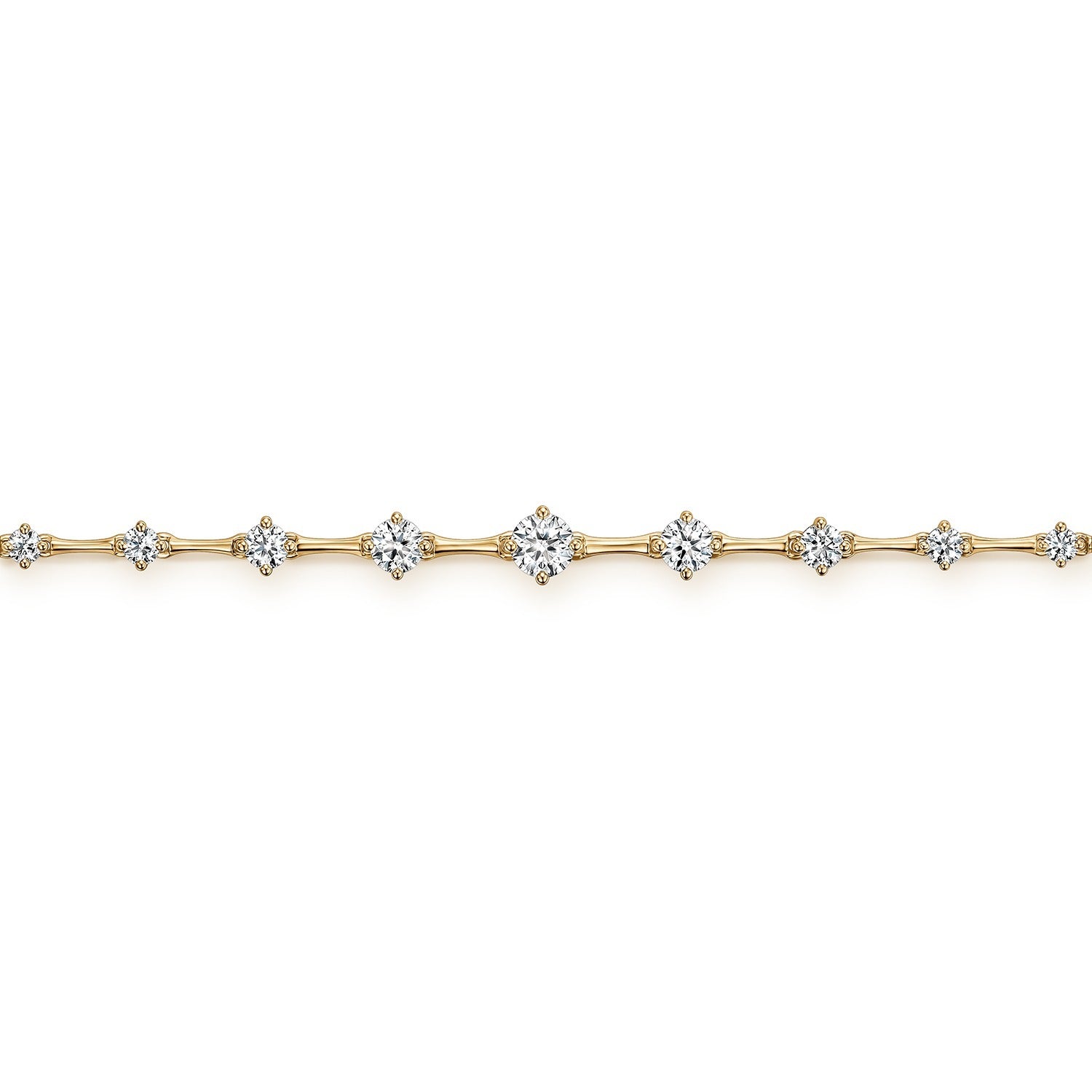 Video Thumbnail: Hearts on Fire Yellow Gold 6 5 Cascade Diamond Station Tennis Bracelet 1 - Hearts on Fire 18k Yellow Gold 6.5" Cascade Diamond Station Tennis Bra