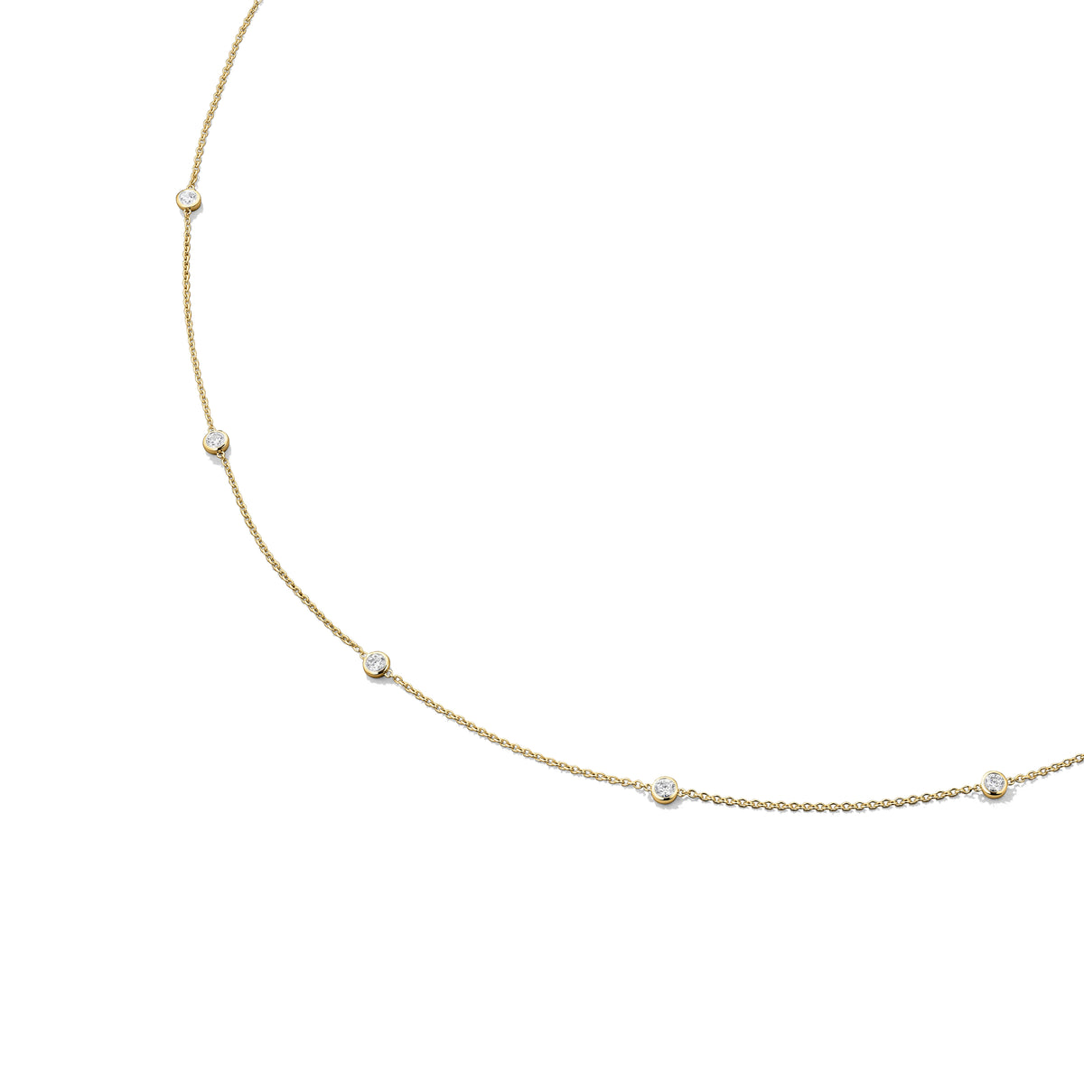 Video Thumbnail: Hearts on Fire Yellow Gold Bezel Diamond Necklace 1 - Hearts on Fire 18k Yellow Gold Bezel Diamond Necklace 1.05ctw