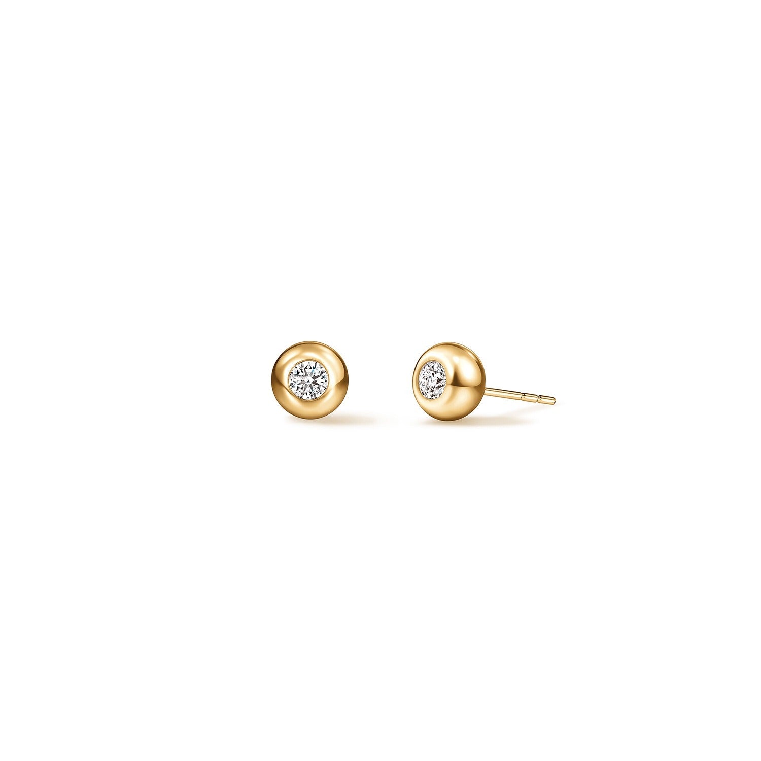 Video Thumbnail: Hearts on Fire Yellow Gold Dream Solo Solitaire Bezel Stud Earrings 0 - Hearts on Fire 18k Yellow Gold Dream Solo Solitaire Bezel Stud Earring