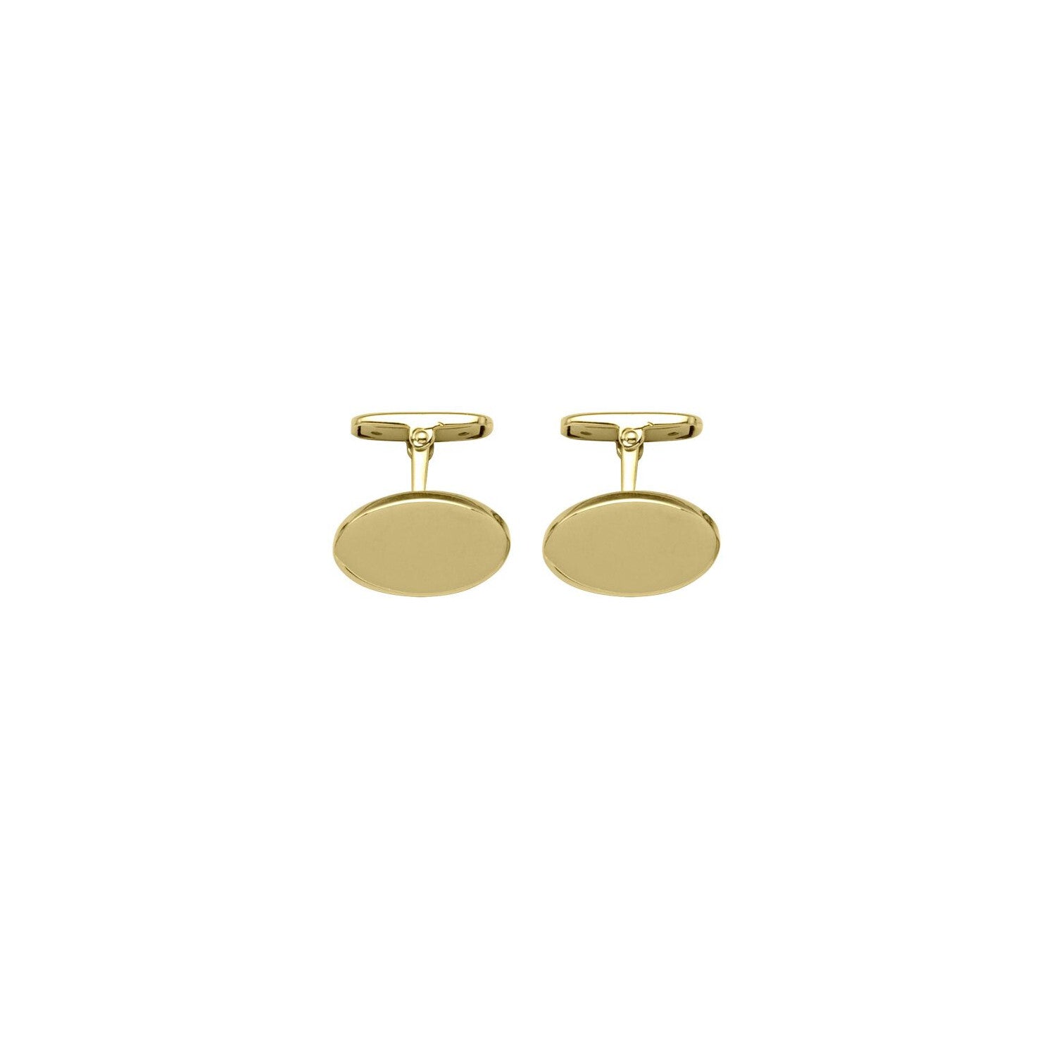Video Thumbnail: Howard Yellow Gold Engravable Oval Cufflinks - Howard 10k Yellow Gold Engravable Oval Cufflinks