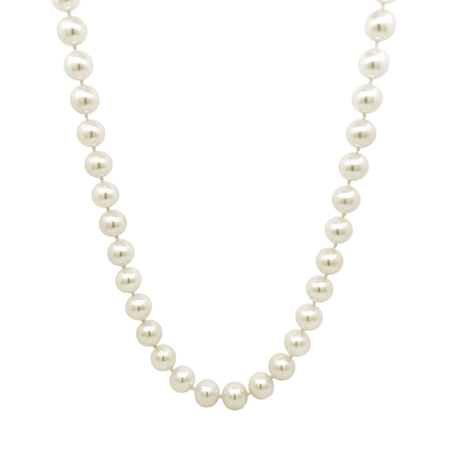 Howard 14K Gold Clasp 7.5 - 8mm Freshwater Pearl Necklace  16"