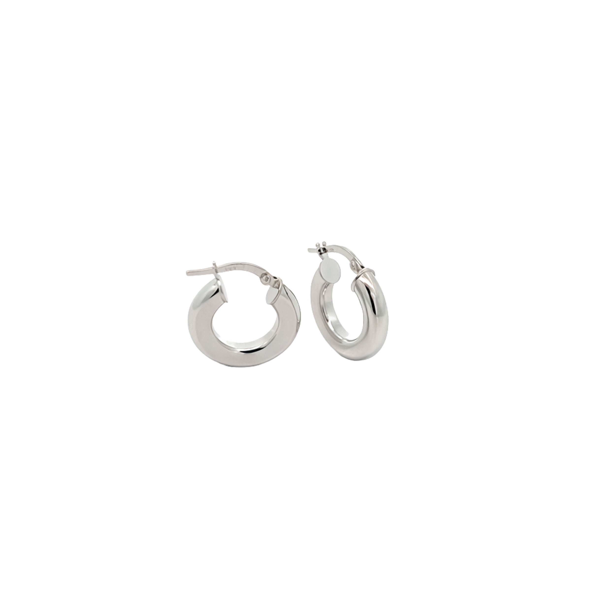 Video Thumbnail: Howard White Gold Tube Style Huggie Earrings 4817 - Howard 14k White Gold Tube Style Huggie Earrings
