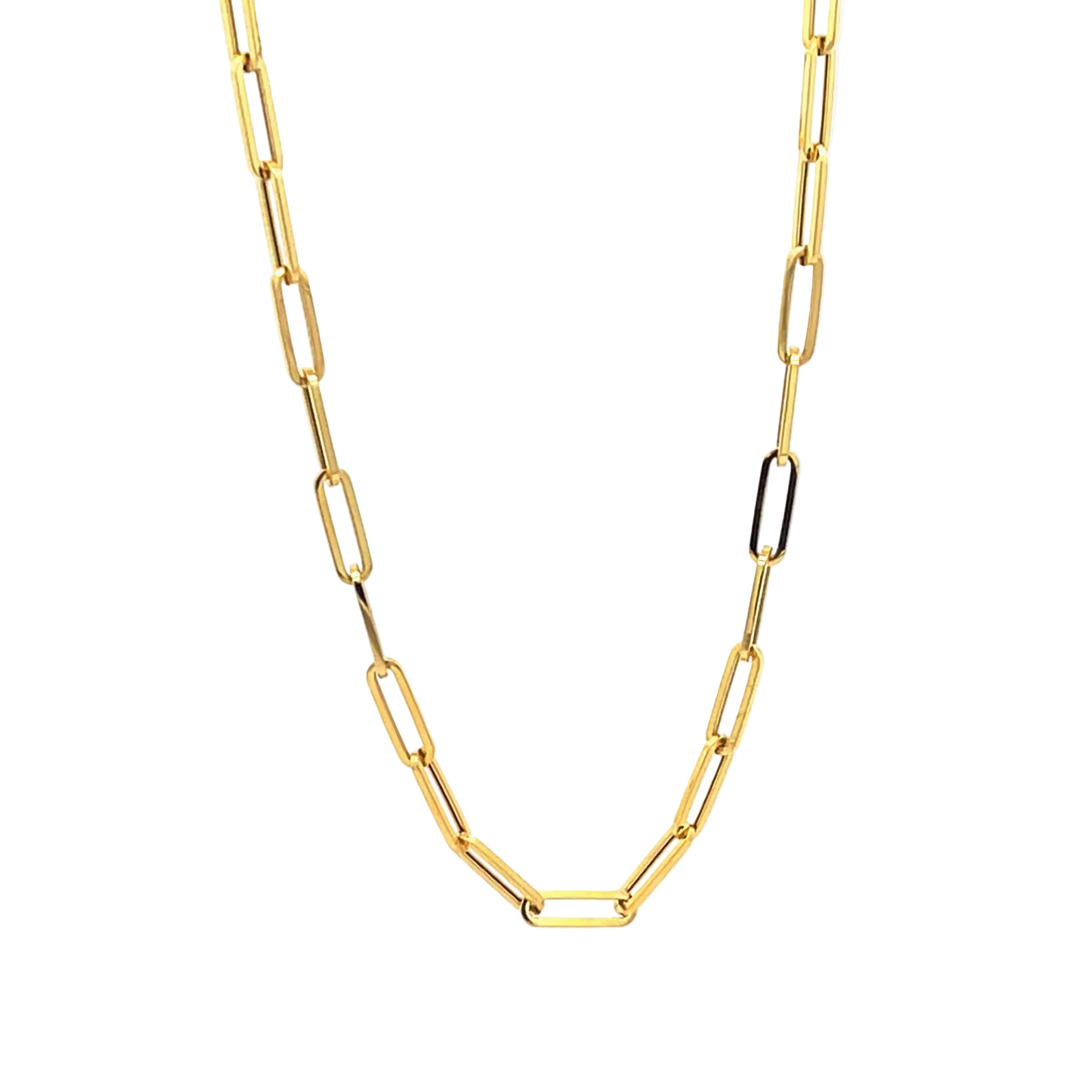 Howard 14K Yellow Gold 16" Paperclip Necklace