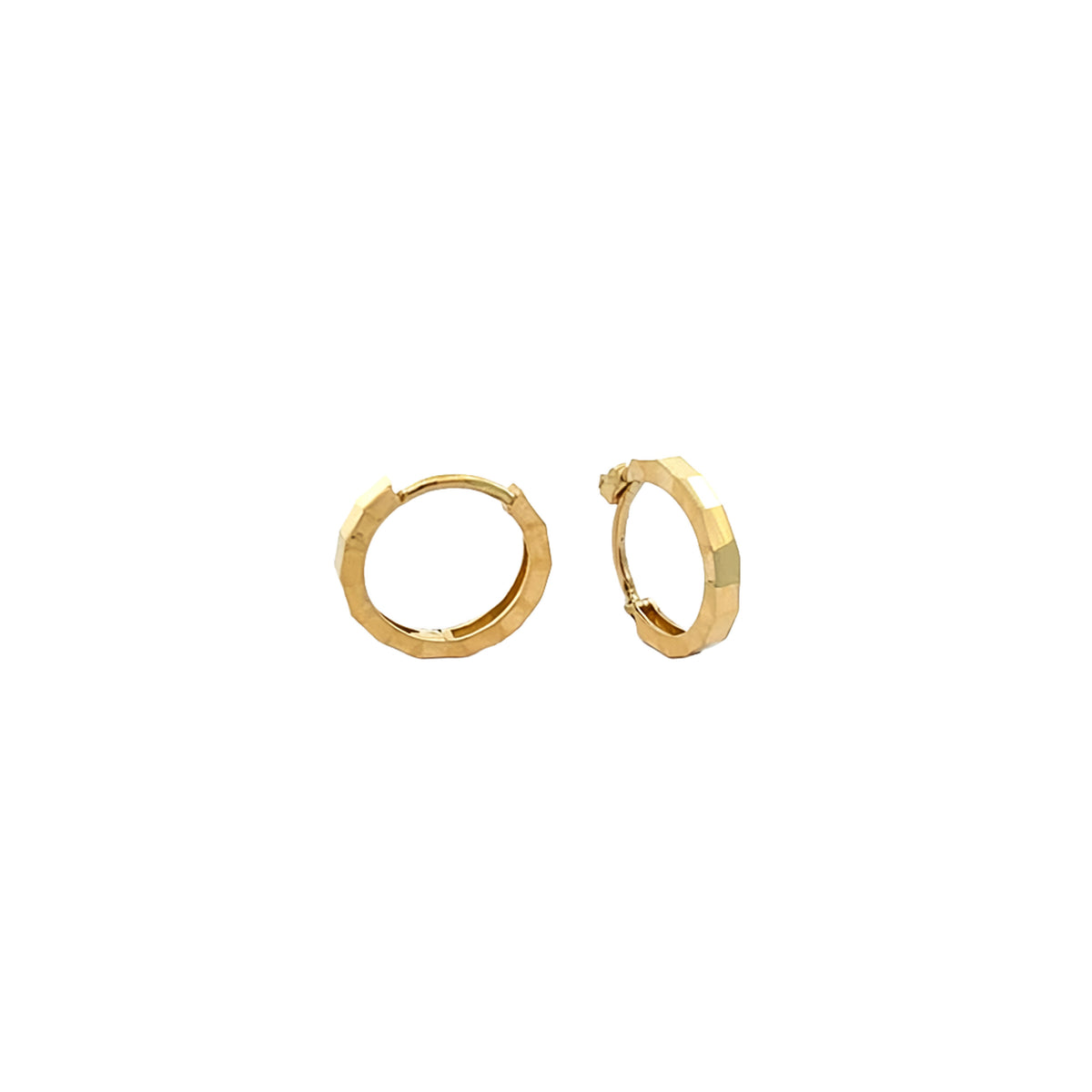 Howard 14K Yellow Gold Fluted Huggie Earrings