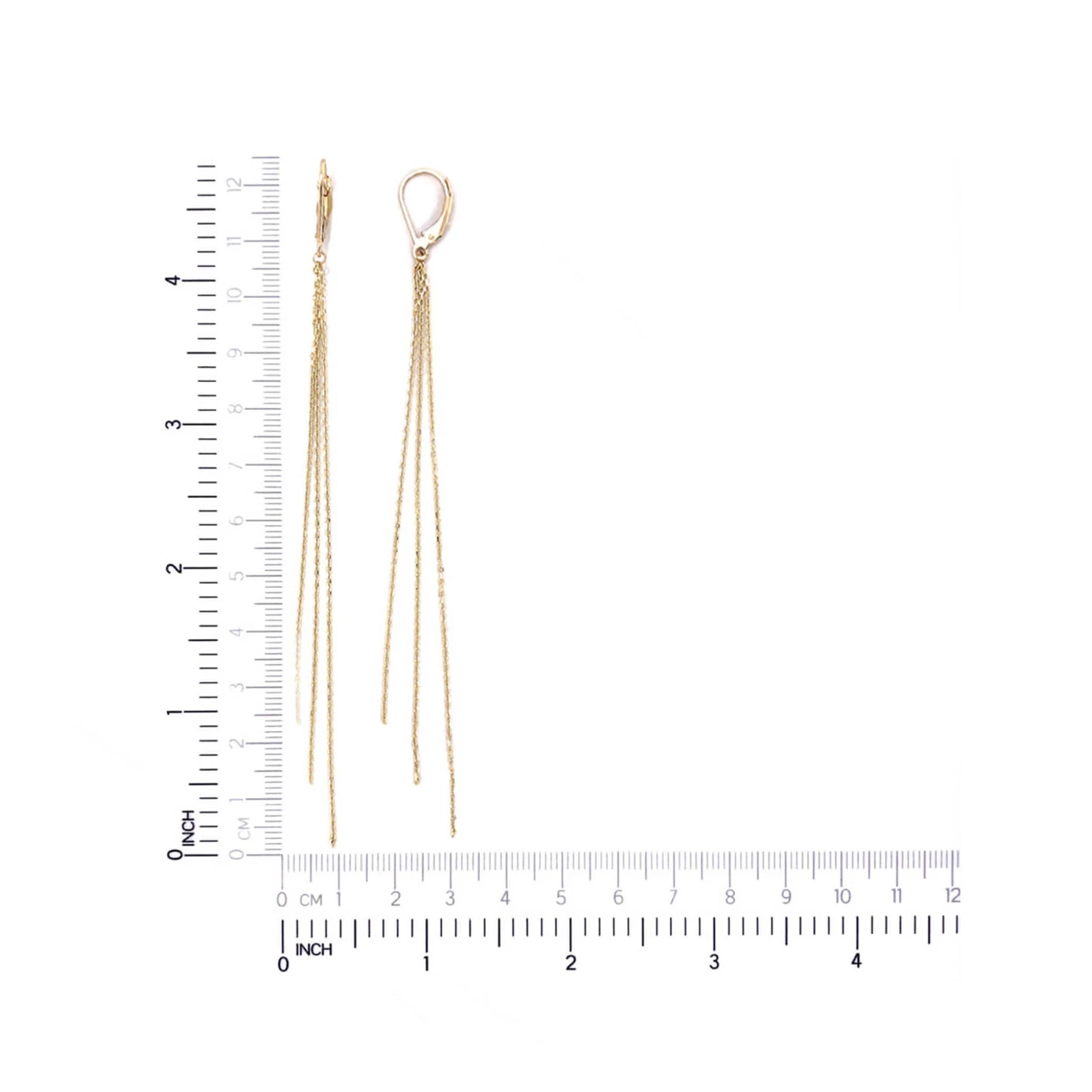 Video Thumbnail: Howard Yellow Gold Tassel Dangle Earrings - Howard 14k Yellow Gold Tassel Dangle Earrings