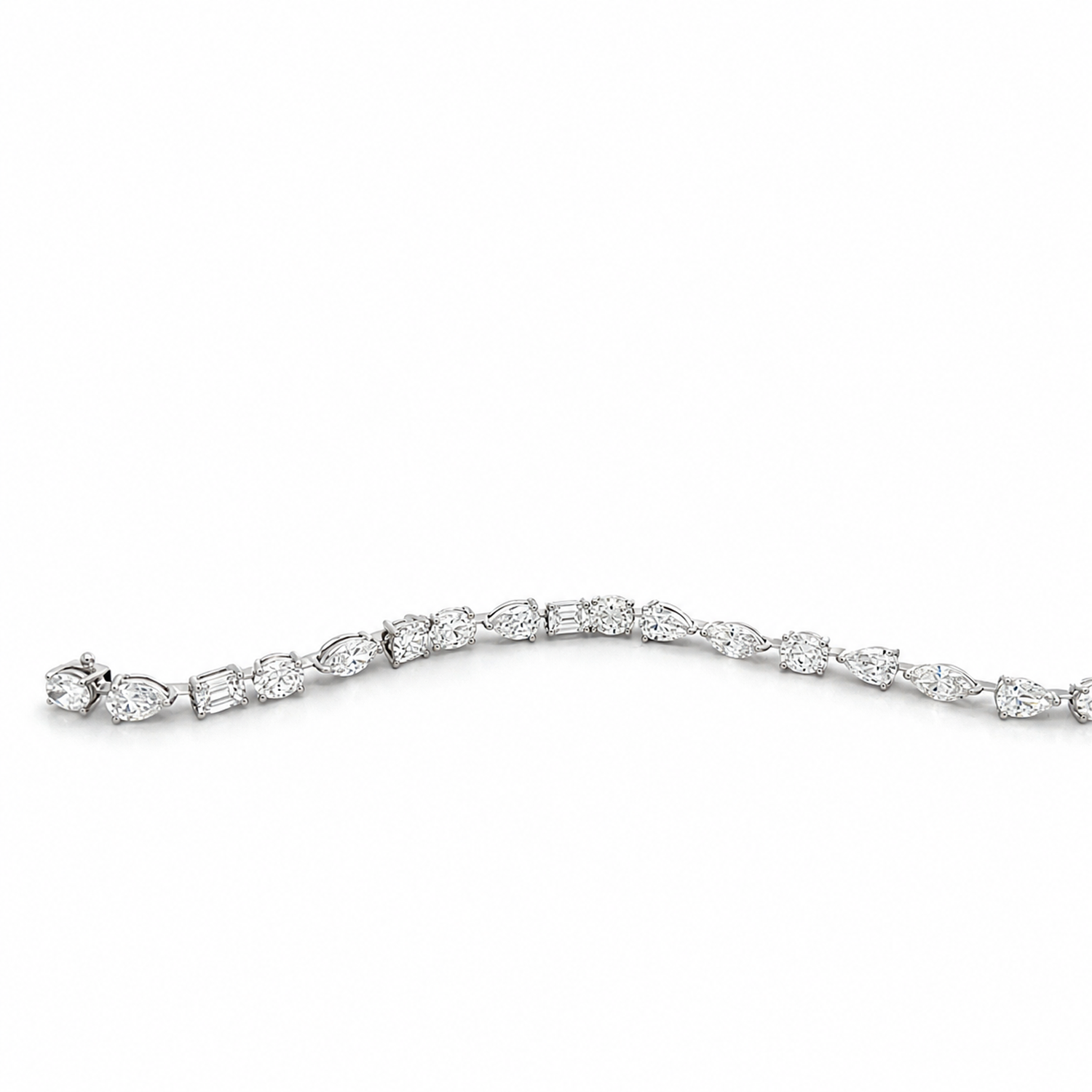 Video Thumbnail: Howard White Gold Alternating Shapes Diamond Illusion Set Bracelet 11 - Howard 18k White Gold Alternating Shapes Diamond Illusion Set Bracelet