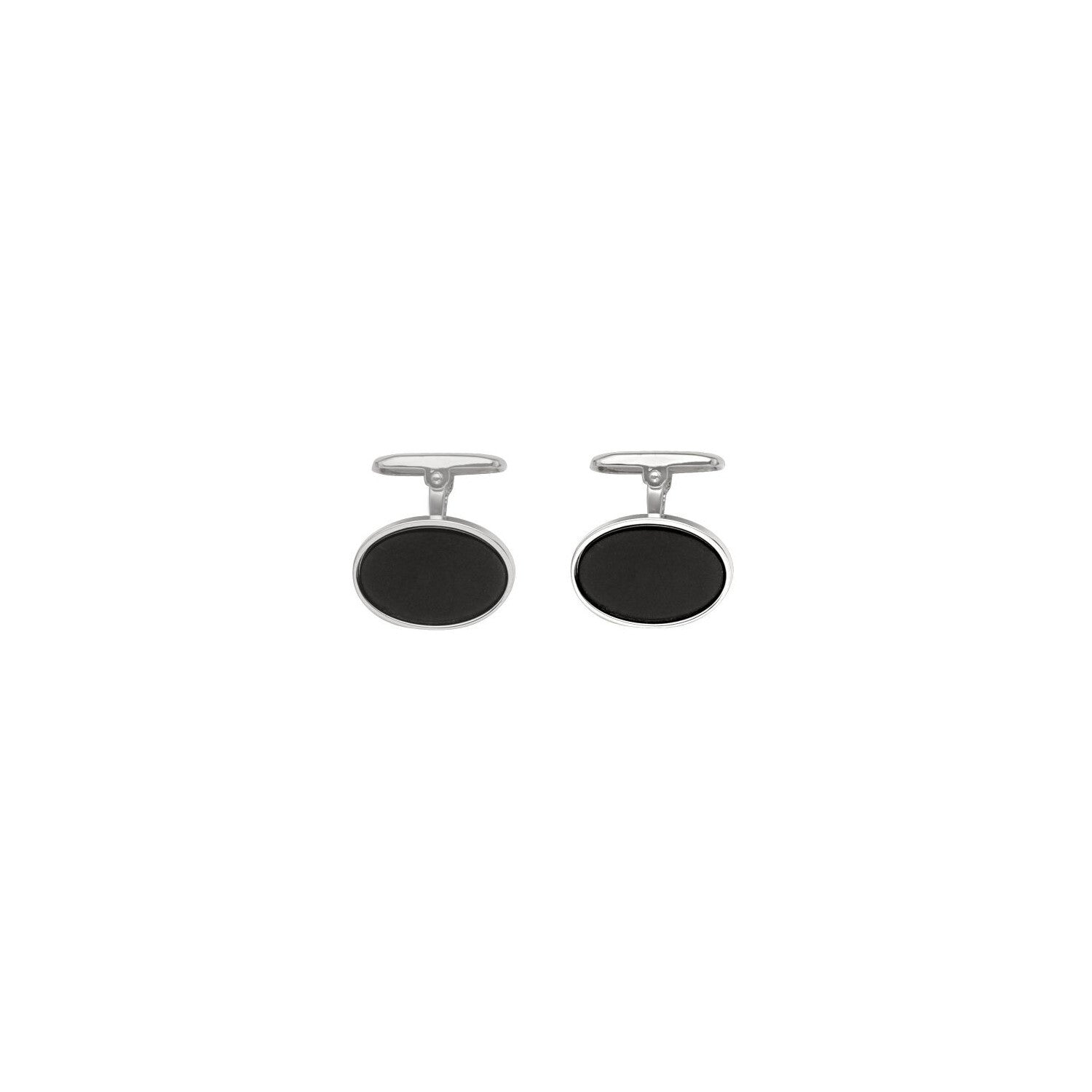 Howard 18K White Gold Onyx Cufflinks