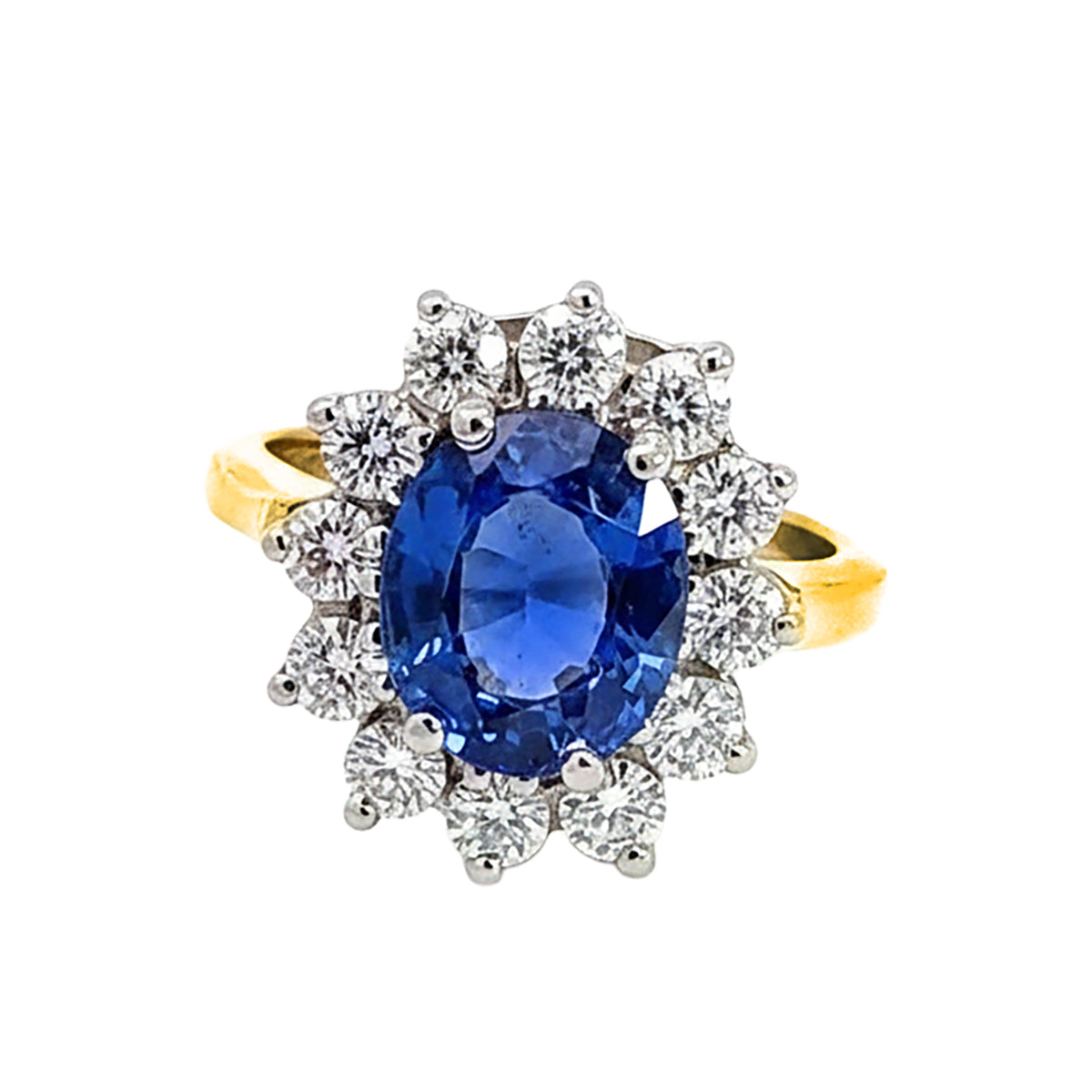 Howard Estate 18K Yellow and White Gold Sapphire and Diamond Ring