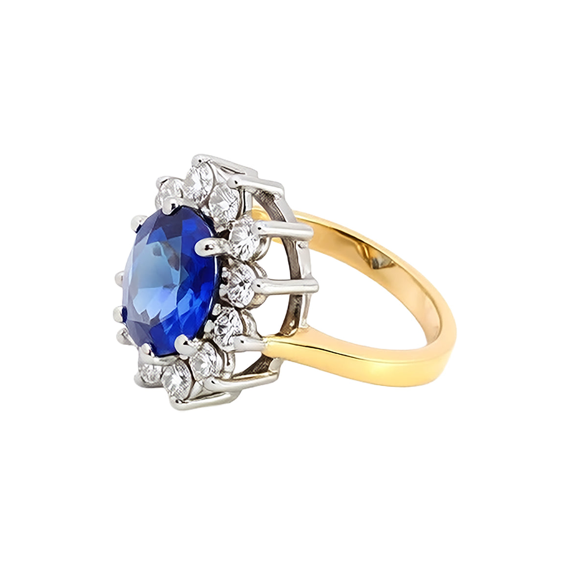Howard Estate 18K Yellow and White Gold Sapphire and Diamond Ring