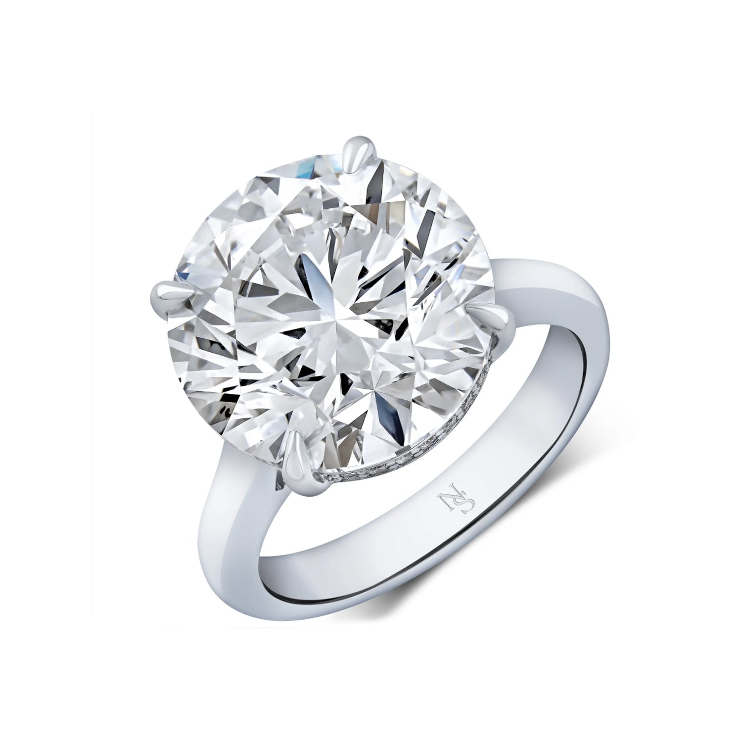 Video Thumbnail: Howard Platinum Round Diamond Solitaire Ring 10 Ebcf - Norman Silverman Platinum Round Diamond Solitaire Ring 10.12ctw