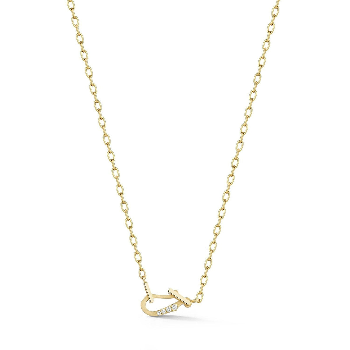 Jade Trau 18K Yellow Gold 16" Mini Diamond Lola Necklace 0.09ctw