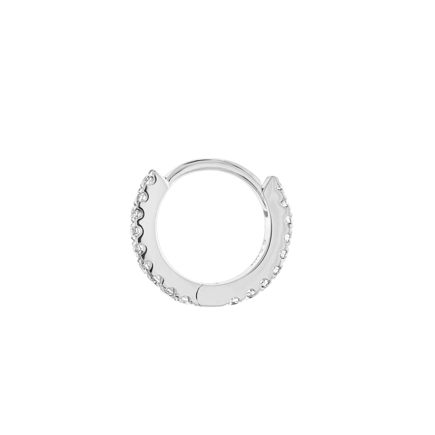 Maria Tash 18K Gold Diamond Eternity Hoop Earring 6.5mm