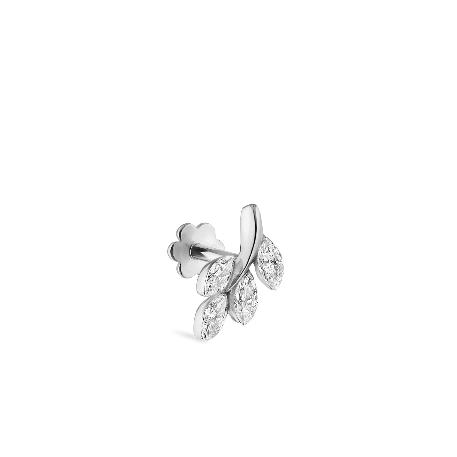 Video Thumbnail: Maria Tash Gold Diamond Vine Threaded Stud Earring 4057 - Maria Tash 18k Gold Diamond Vine Threaded Stud Earring 8mm