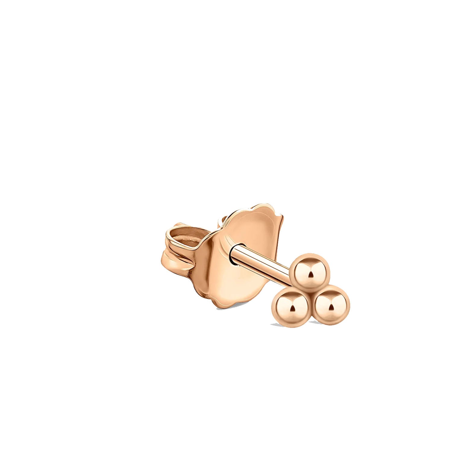 Video Thumbnail: Maria Tash Three Ball Trinity Stud Earring 4082 - Maria Tash 14k Rose Gold Three Ball Trinity Stud Earring 3.5mm