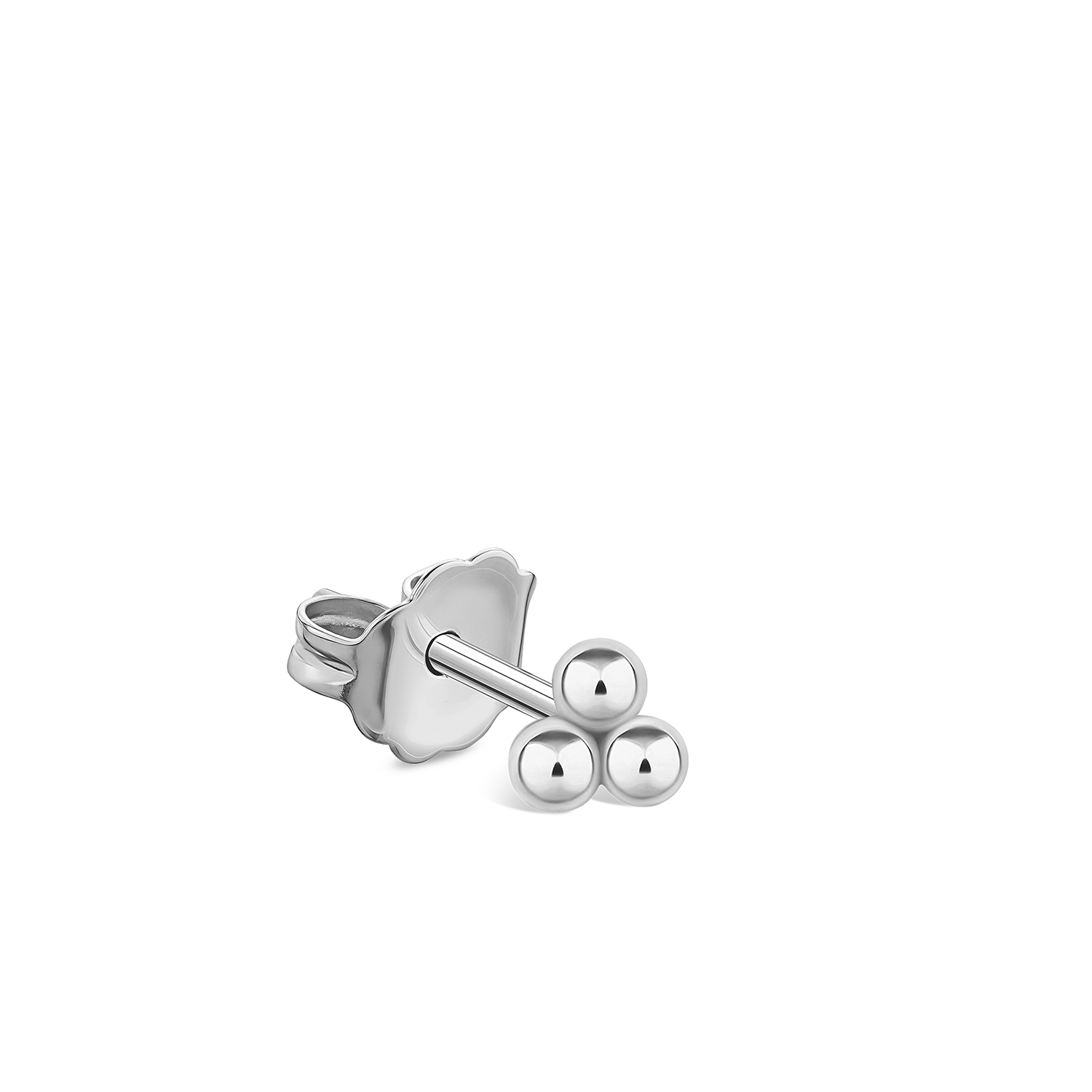 Video Thumbnail: Maria Tash White Gold Three Ball Trinity Stud Earring 6356 9058 - Maria Tash 14k White Gold Three Ball Trinity Stud Earring 3.5mm