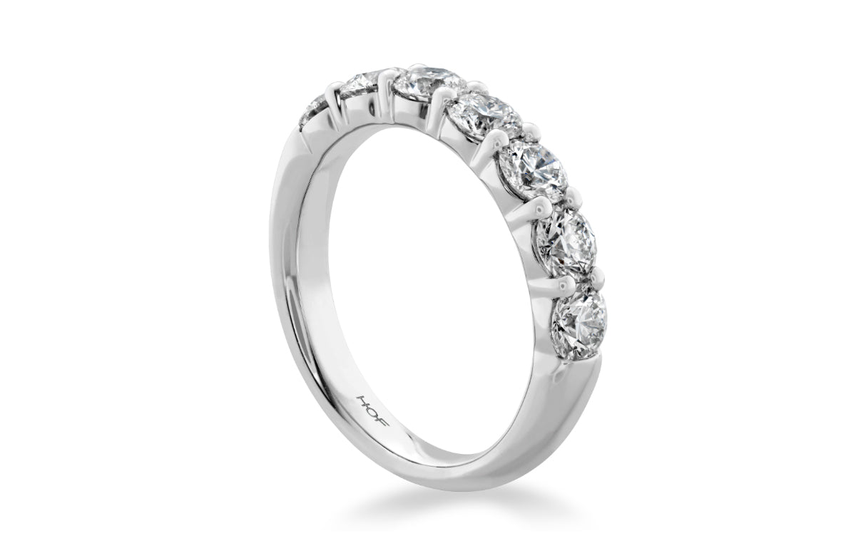 Video Thumbnail: One White Gold Hearts on Fire Signature 7 Stone Band - 18k White Gold Signature 7 Stone Diamond Band