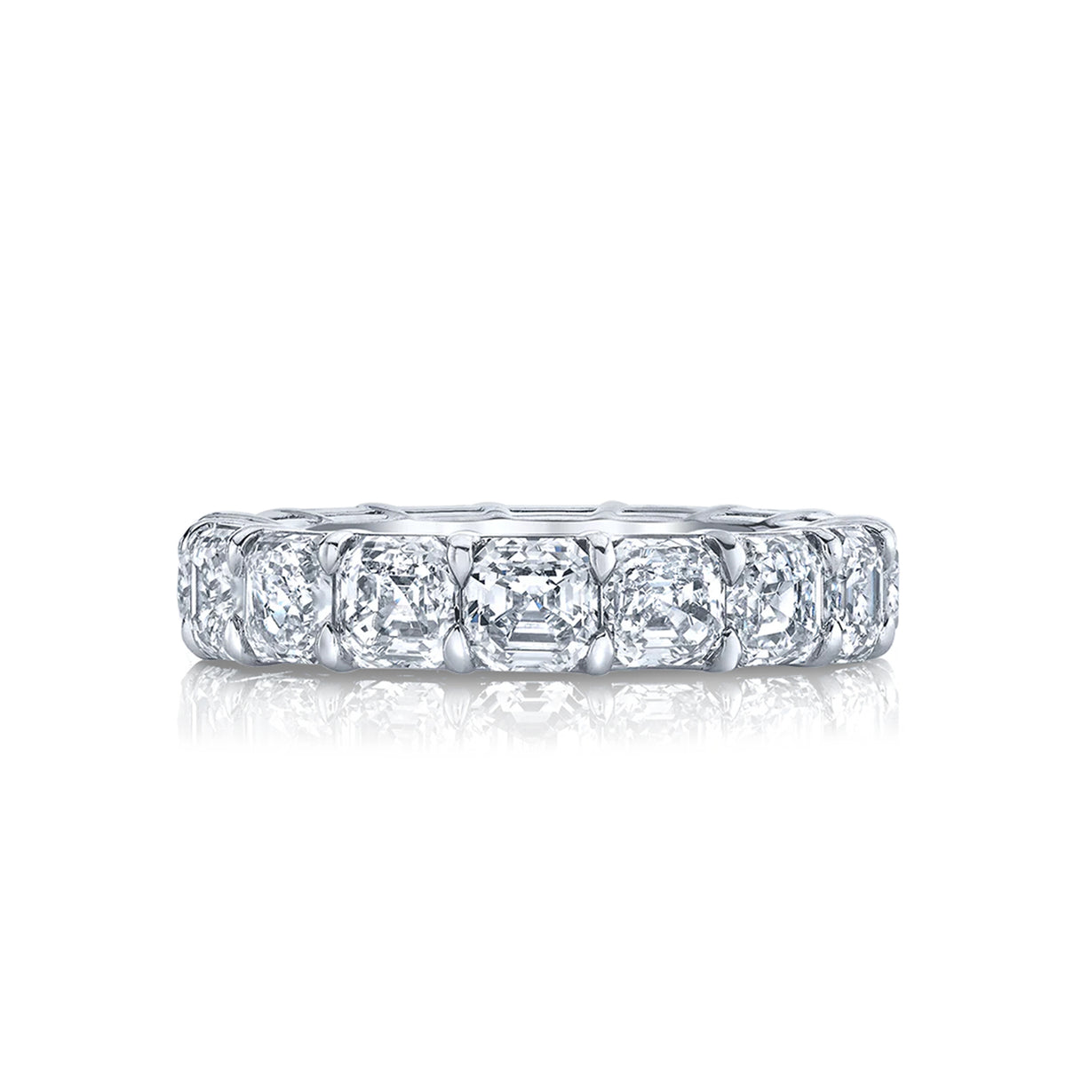Video Thumbnail: Platnum Ascher Diamond Eternity Band 6 95 Carat Ascher Diamonds - Platinum Asscher Diamond Eternity Band. 6.95ctw