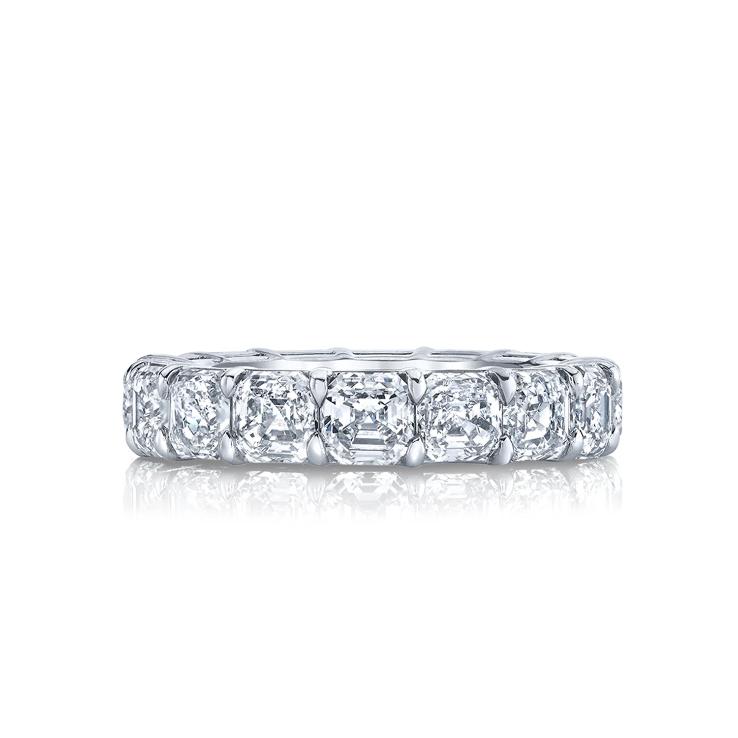 Video Thumbnail: Platnum Ascher Diamond Eternity Band 6 95 Carat Ascher Diamonds 6307 4443 - Platinum Asscher Diamond Eternity Band. 6.95ctw