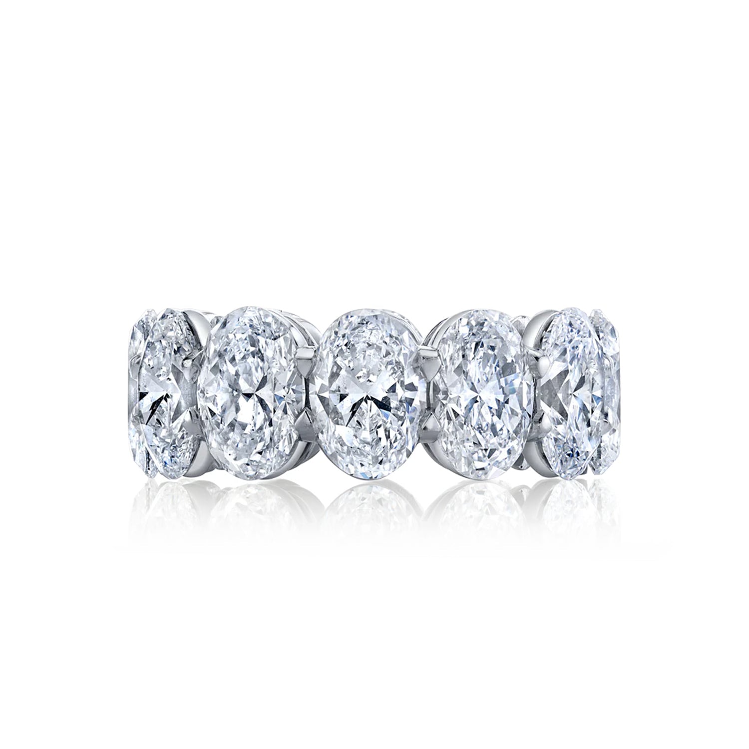 Video Thumbnail: Platnum Oval Diamond Eternity Band 6 66 Carat Oval Diamonds 4232 - Platinum Oval Diamond Eternity Band 6.66 Ctw
