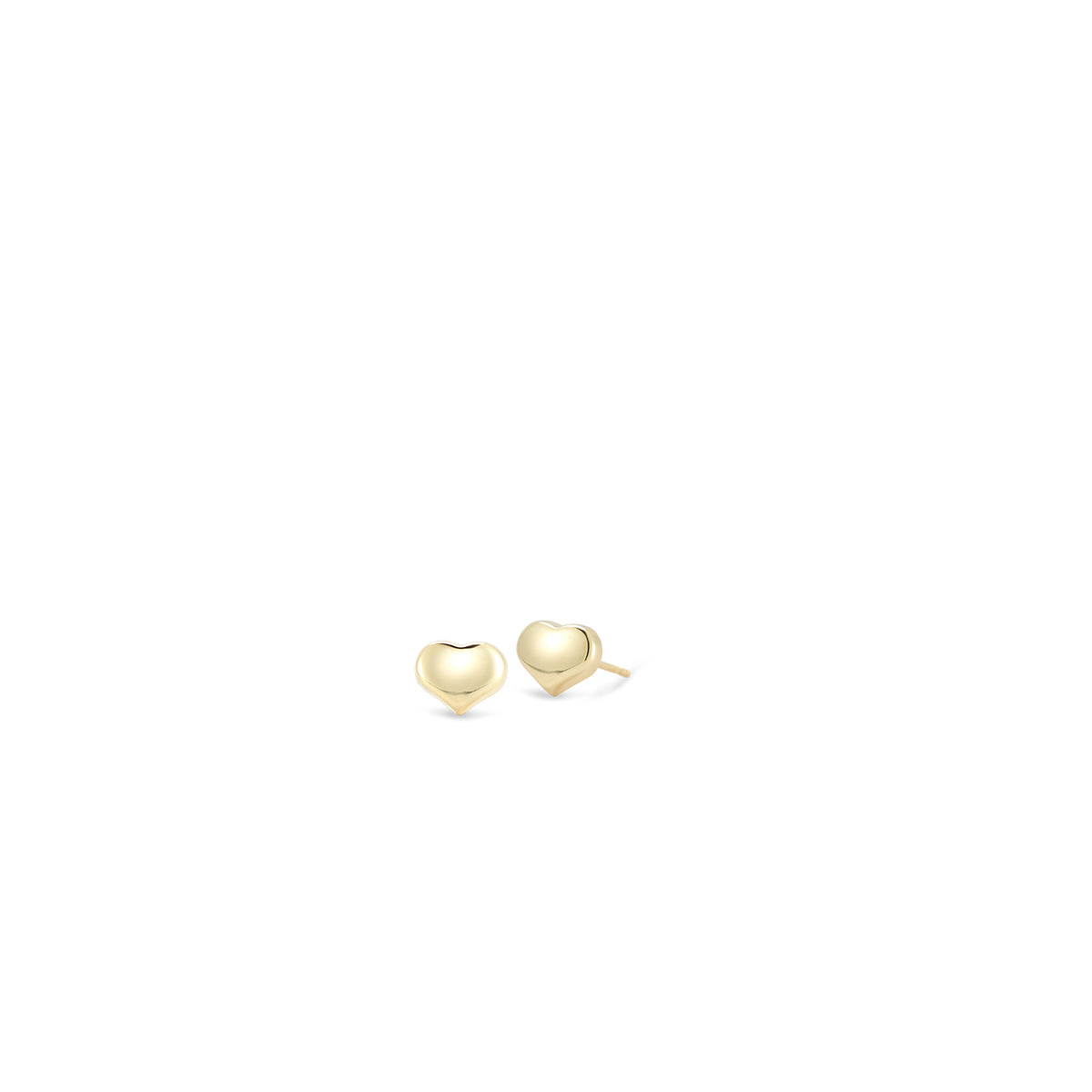 ROBERTO COIN 18K YELLOW GOLD TINY TREASURES HEART STUD EARRINGS