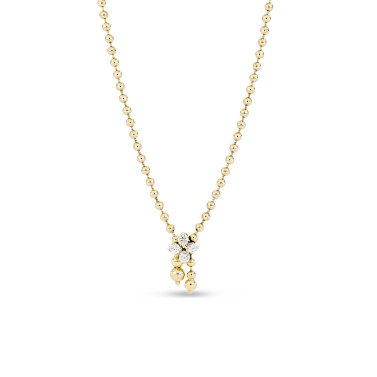 Video Thumbnail: Roberto Coin Love in Verona Diamond Flower Lariat Necklace - Roberto Coin 18k Yellow Gold 23" Love in Verona Diamond Flower Lariat