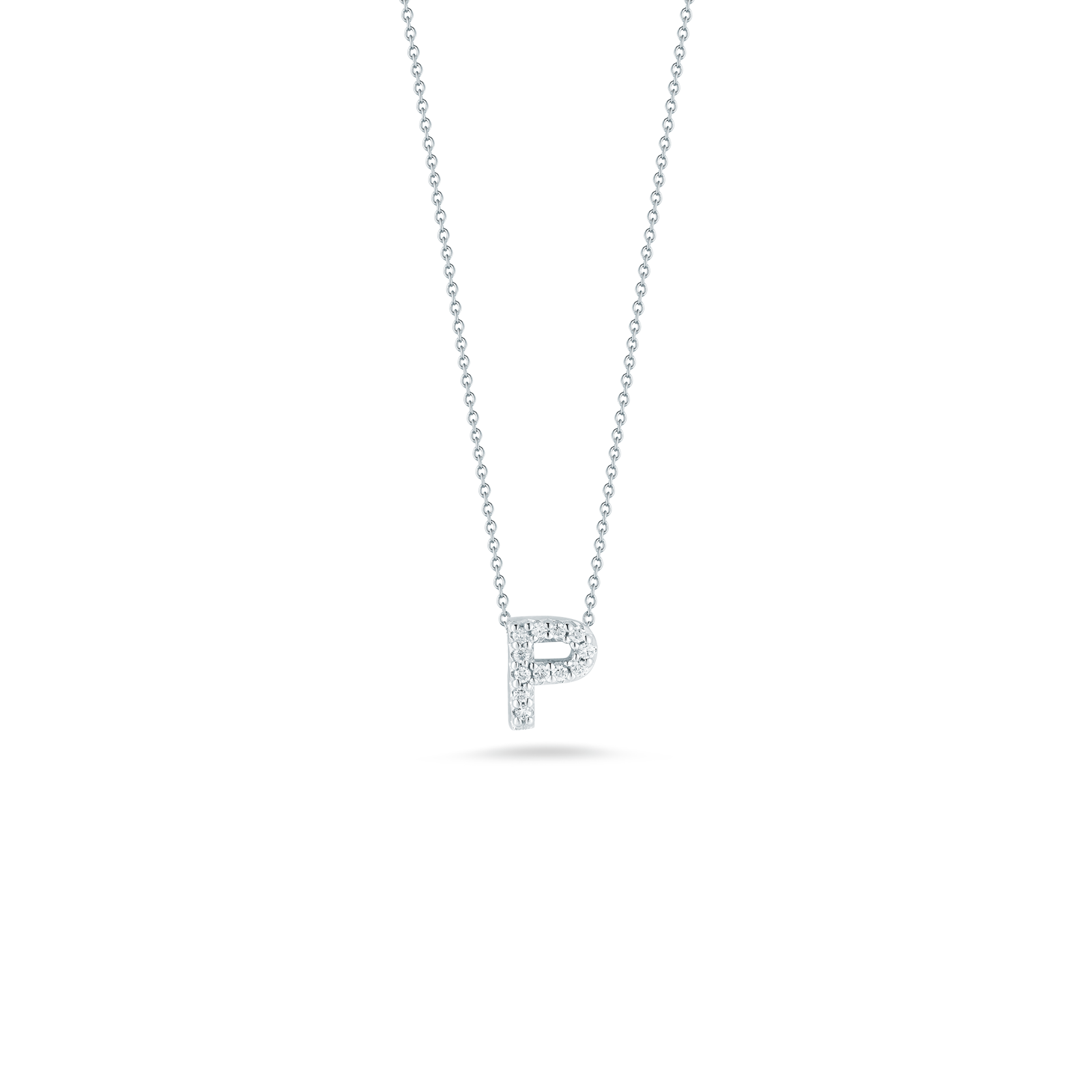 Video Thumbnail: Roberto Coin White Gold 18 Tiny Treasures Diamond Love Letter P Necklace 0 05 Ctw - Roberto Coin 18k White Gold 18" Tiny Treasures Diamond Love Letter P N