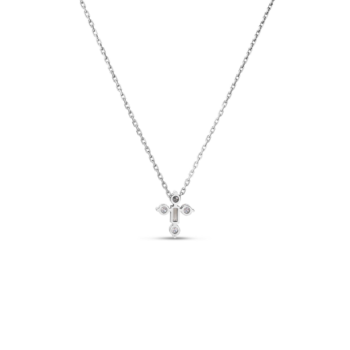 Video Thumbnail: Roberto Coin White Gold Diamond Princess Mini Mixed Cut Cross Necklace - Roberto Coin 18k White Gold Diamond Princess Mini Mixed Cut Cross Neck