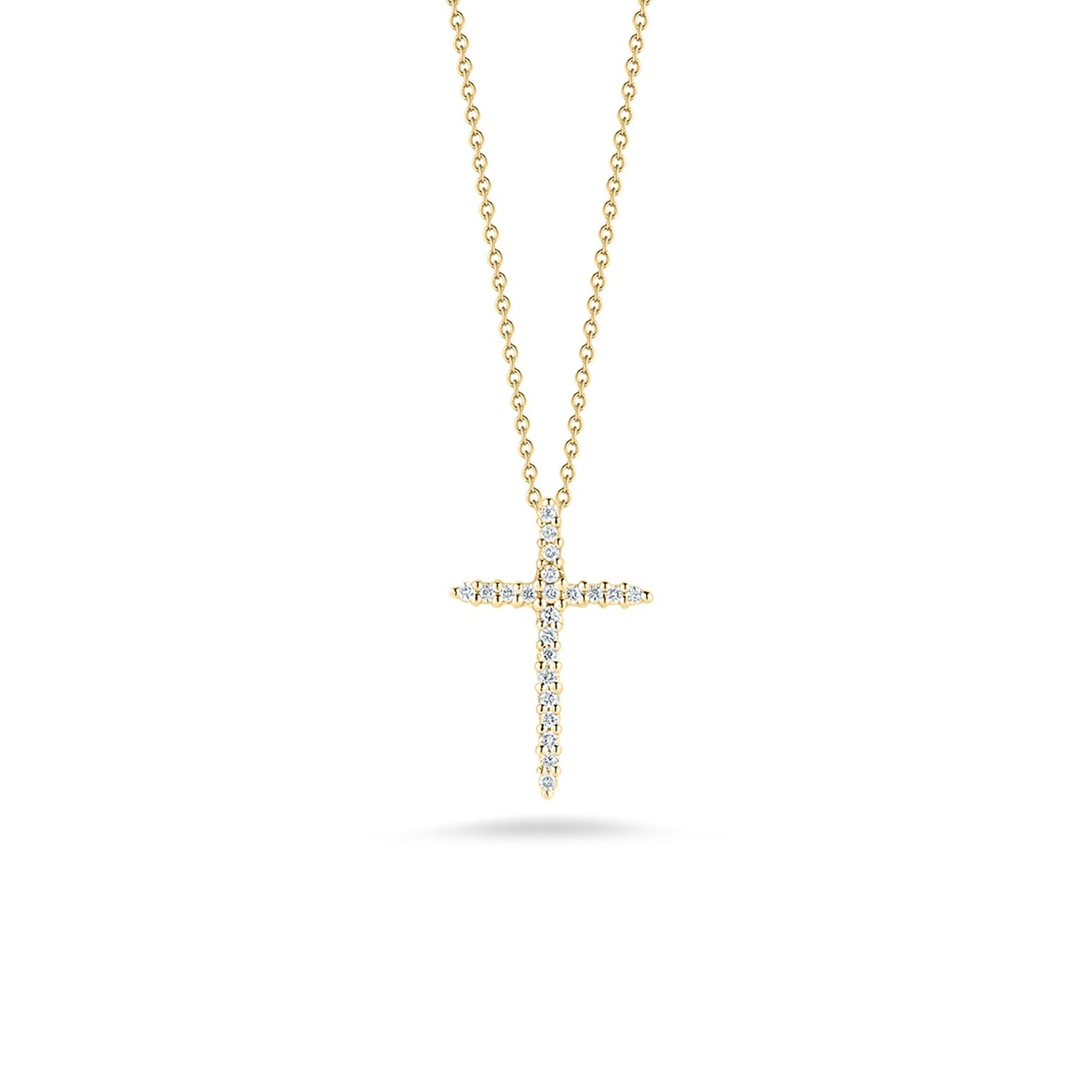 Video Thumbnail: Roberto Coin Yellow Gold 18 Tiny Treasures Diamond Sliver Cross Necklace 0 - 18k Yellow Gold Tiny Treasures Diamond Sliver Cross Necklace 0.10ctw