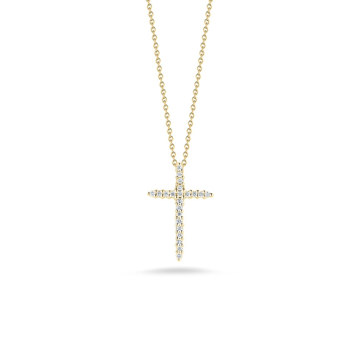 Video Thumbnail: Roberto Coin Yellow Gold 18 Tiny Treasures Diamond Sliver Cross Necklace 0 - 18k Yellow Gold Tiny Treasures Diamond Sliver Cross Necklace 0.10ctw